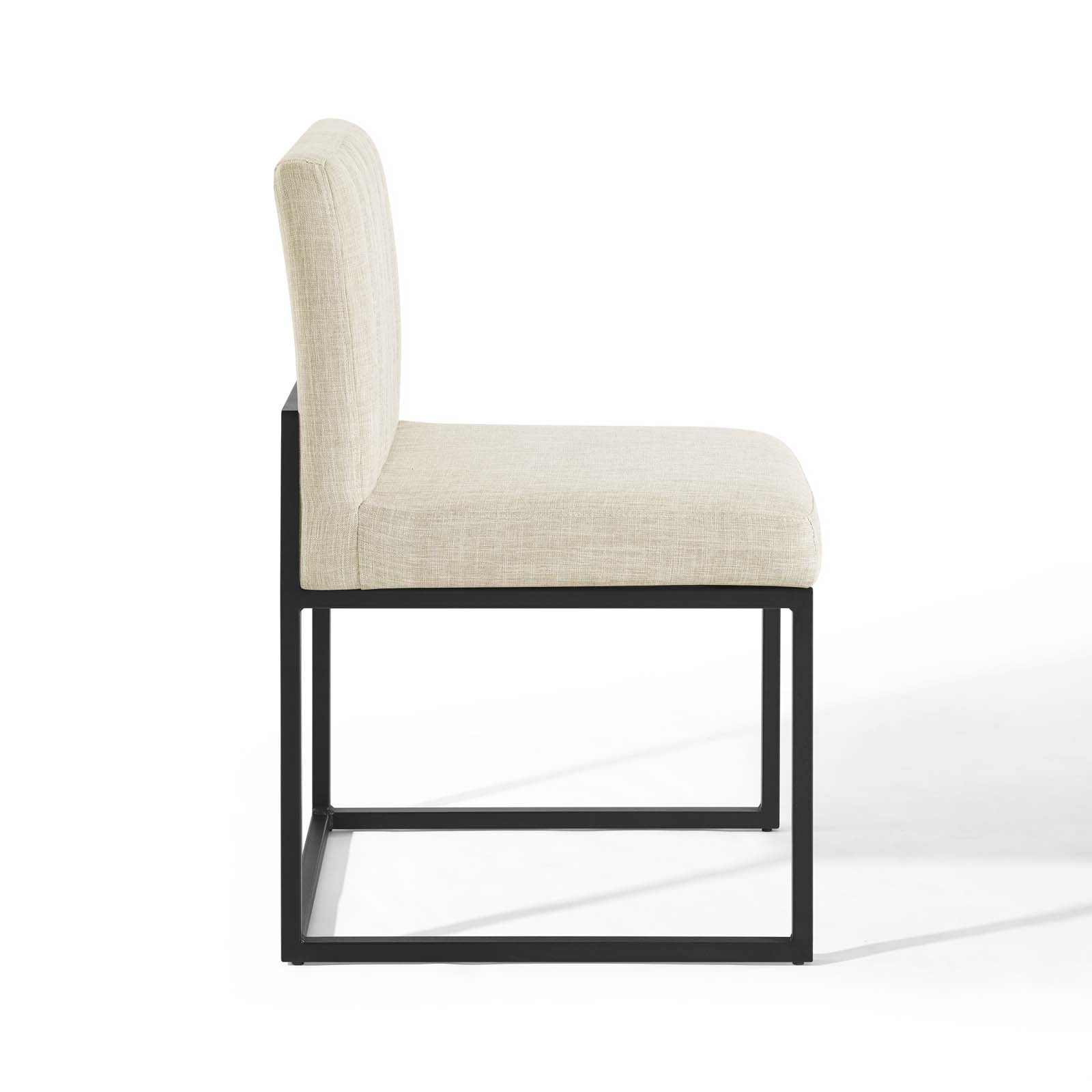 Carriage Channel Tufted Sled Base Upholstered Fabric Dining Chair - East Shore Modern Home Furnishings