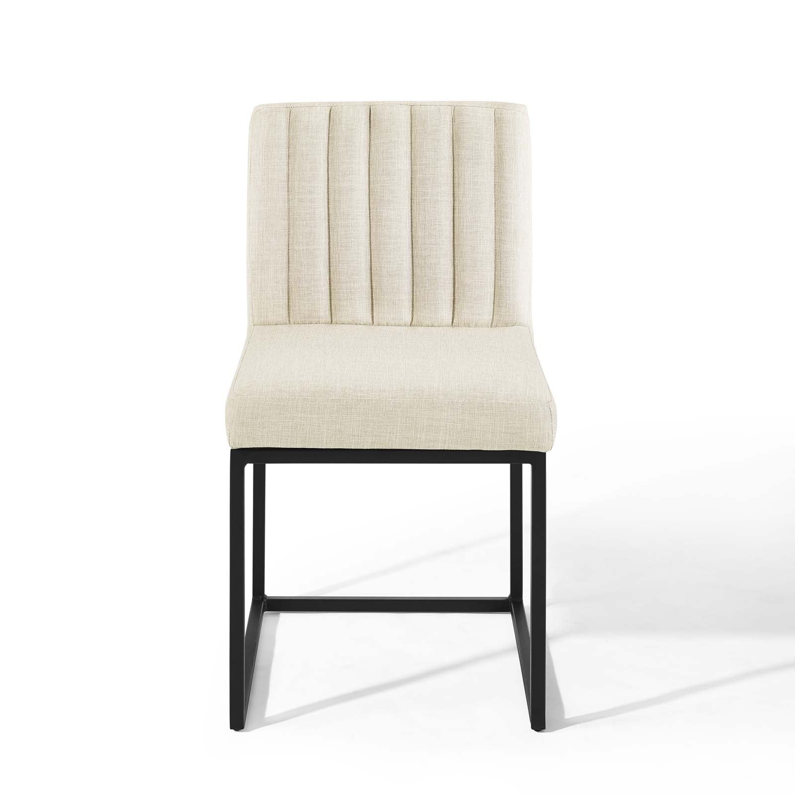 Carriage Channel Tufted Sled Base Upholstered Fabric Dining Chair - East Shore Modern Home Furnishings