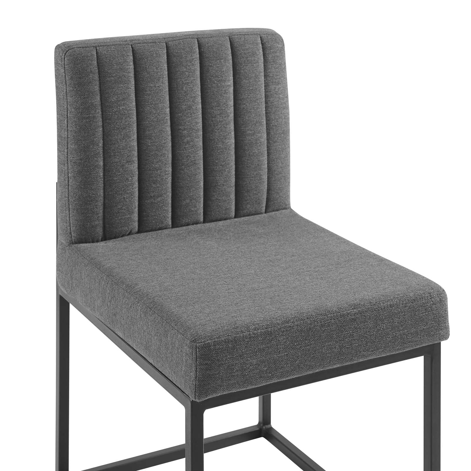 Carriage Channel Tufted Sled Base Upholstered Fabric Dining Chair - East Shore Modern Home Furnishings