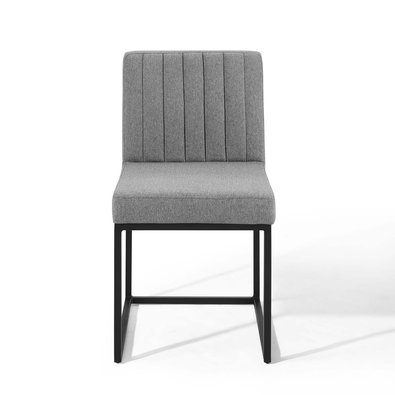Carriage Channel Tufted Sled Base Upholstered Fabric Dining Chair - East Shore Modern Home Furnishings