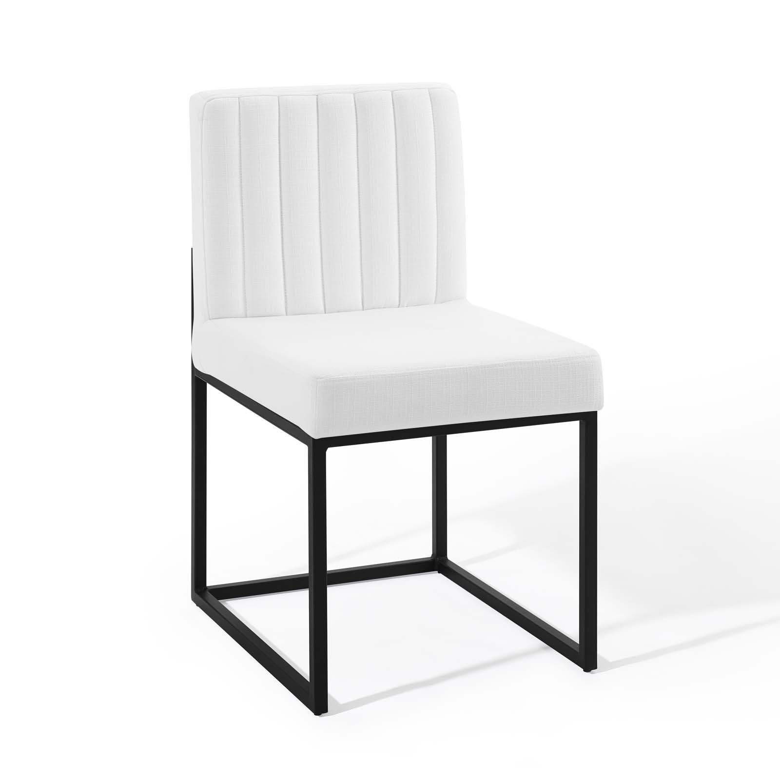Carriage Channel Tufted Sled Base Upholstered Fabric Dining Chair - East Shore Modern Home Furnishings