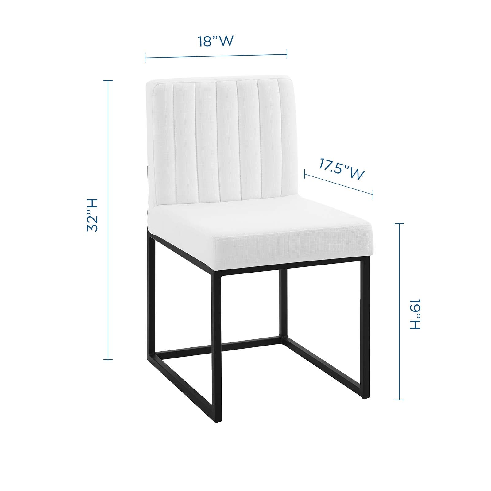 Carriage Channel Tufted Sled Base Upholstered Fabric Dining Chair - East Shore Modern Home Furnishings
