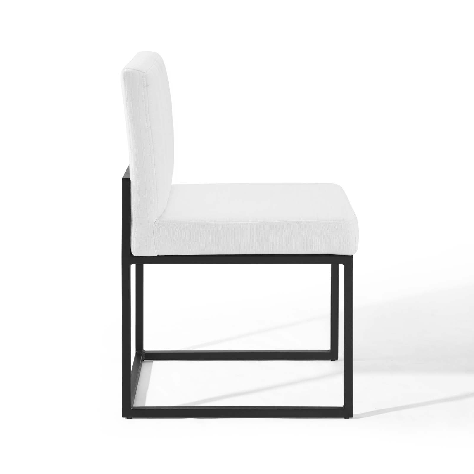 Carriage Channel Tufted Sled Base Upholstered Fabric Dining Chair - East Shore Modern Home Furnishings