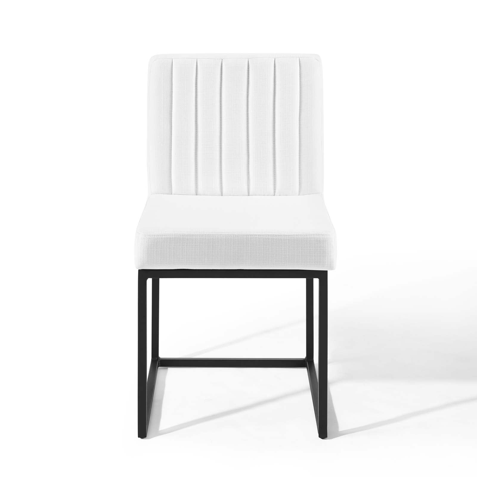 Carriage Channel Tufted Sled Base Upholstered Fabric Dining Chair - East Shore Modern Home Furnishings