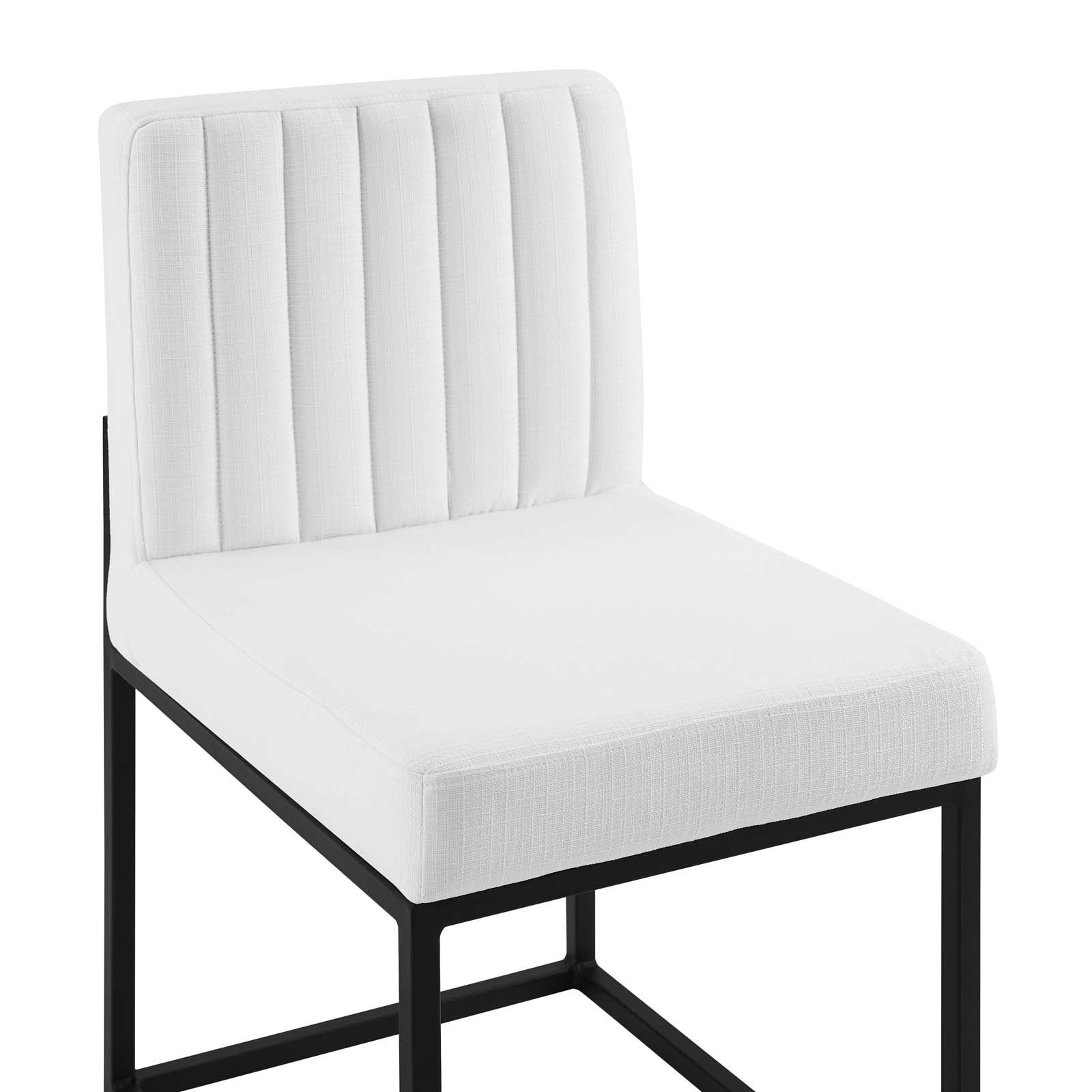 Carriage Channel Tufted Sled Base Upholstered Fabric Dining Chair - East Shore Modern Home Furnishings