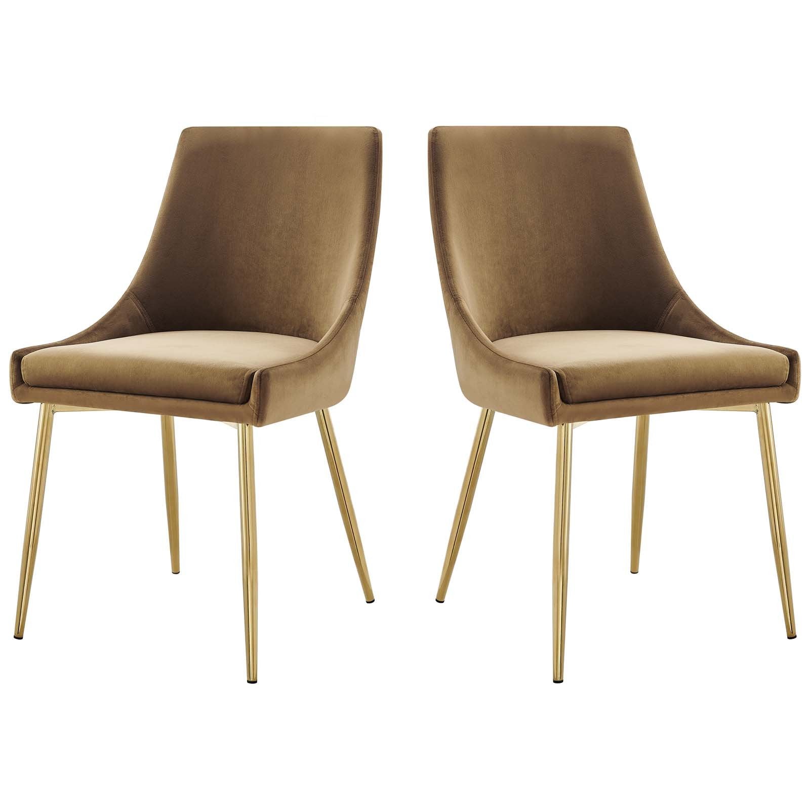 Viscount Performance Velvet Dining Chairs - Set of 2