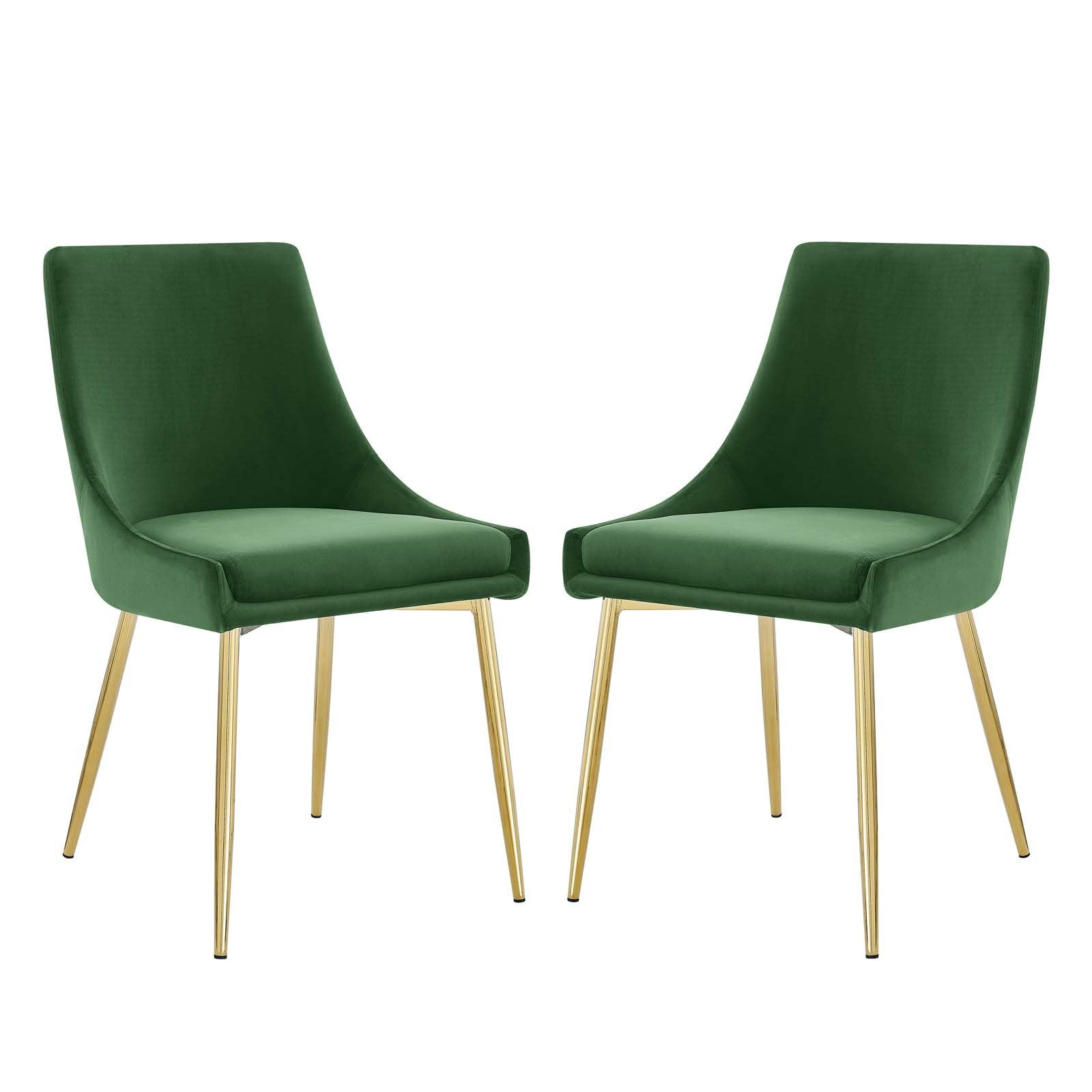 Viscount Performance Velvet Dining Chairs - Set of 2