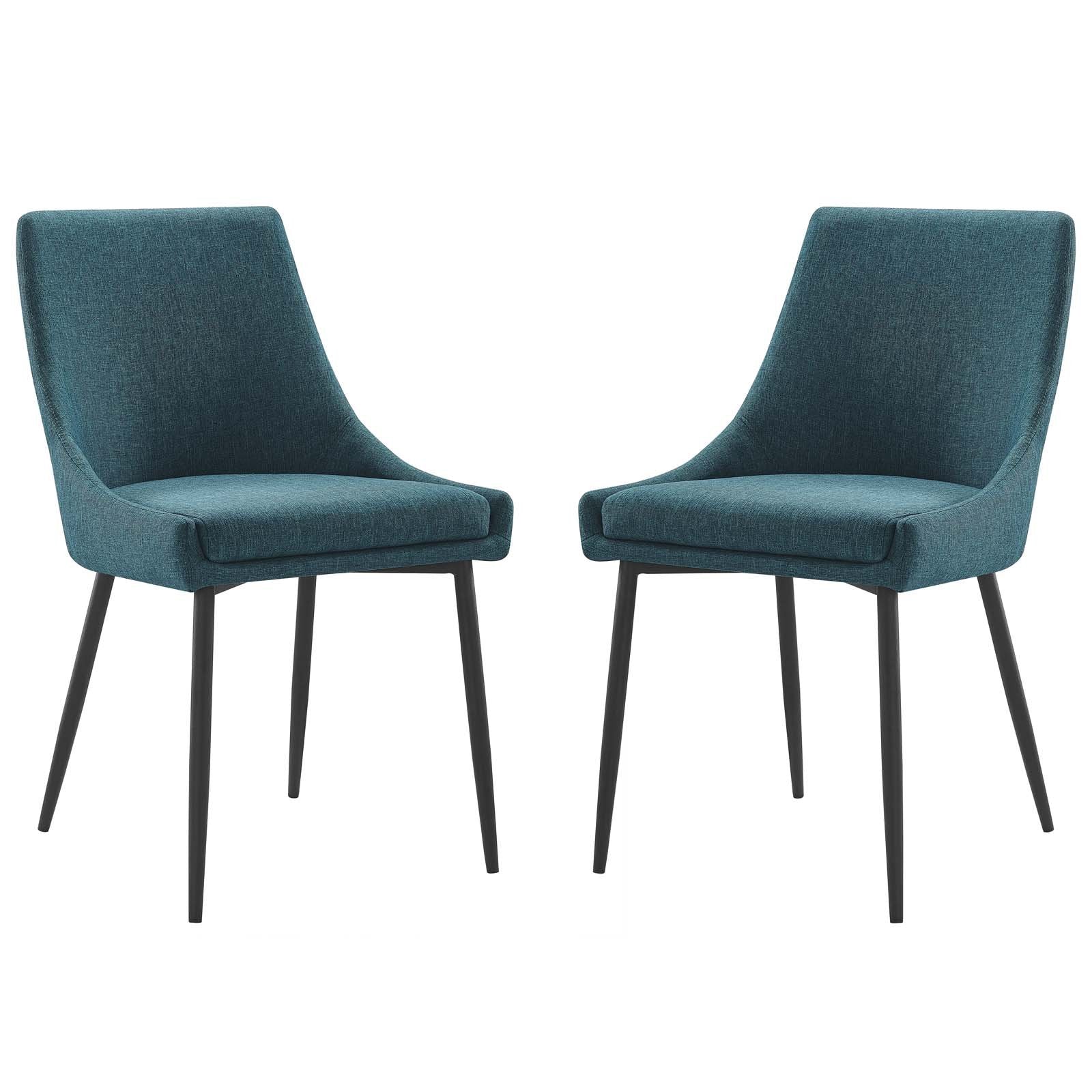 Viscount Upholstered Fabric Dining Chairs - Set of 2
