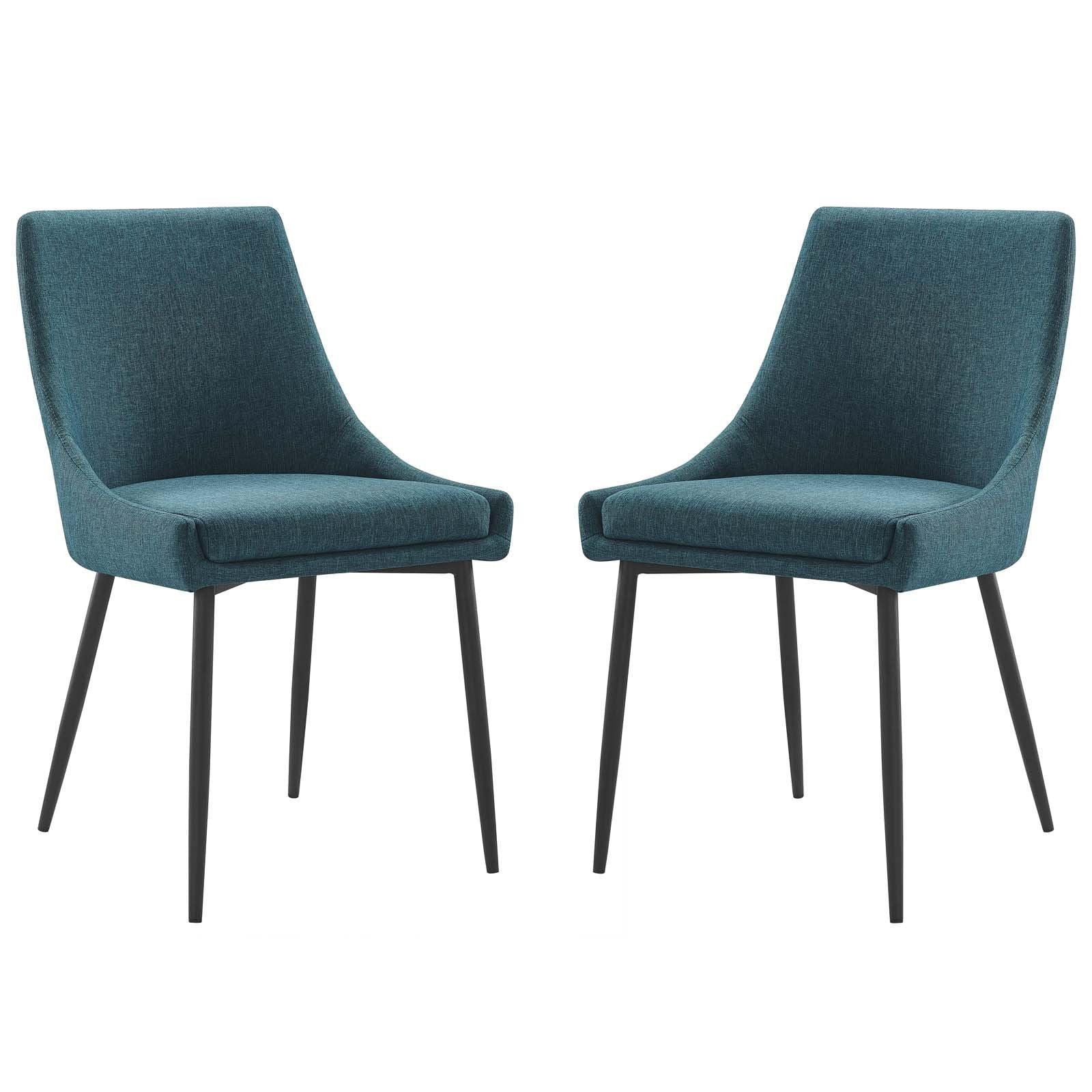 Viscount Upholstered Fabric Dining Chairs - Set of 2