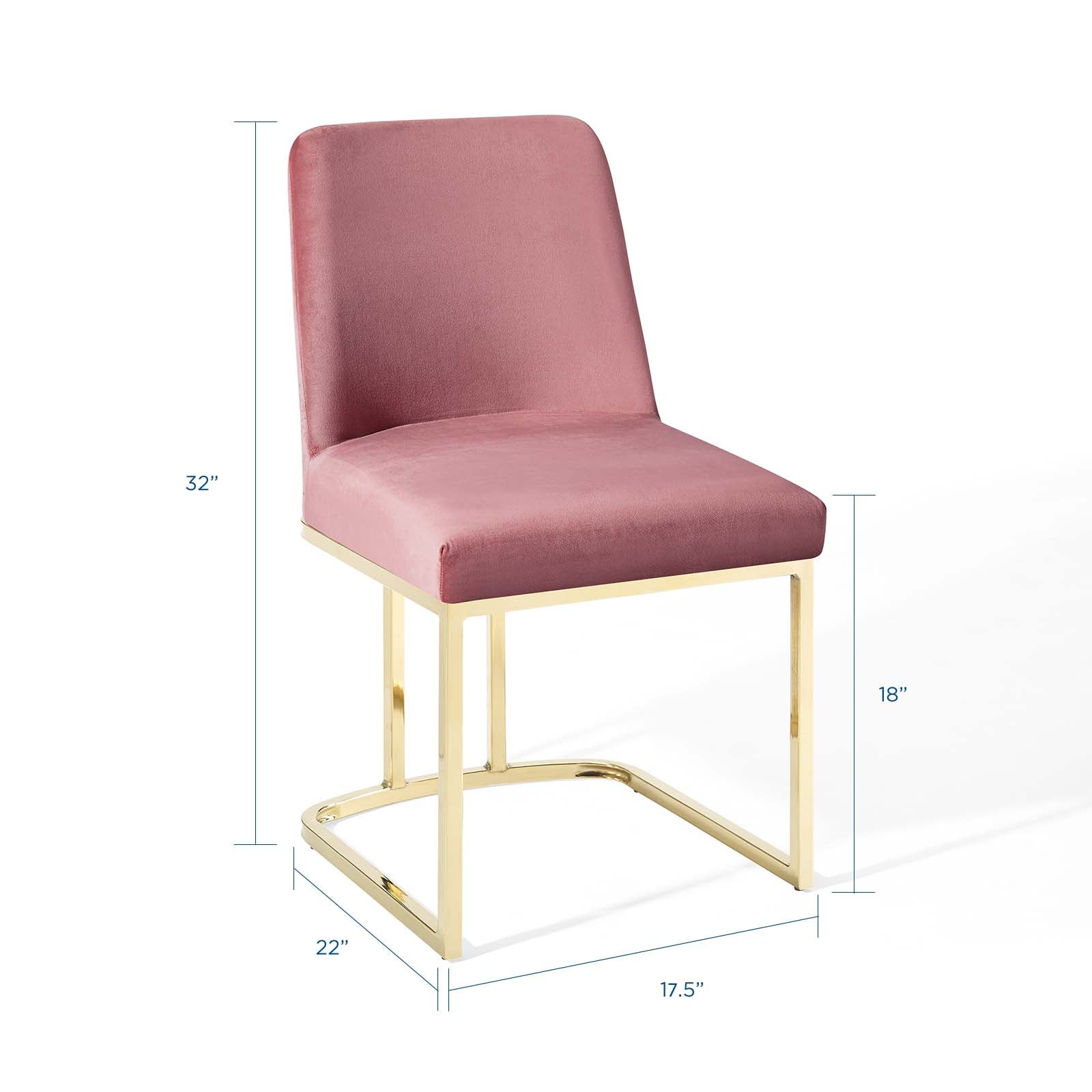Amplify Sled Base Performance Velvet Dining Side Chair - East Shore Modern Home Furnishings