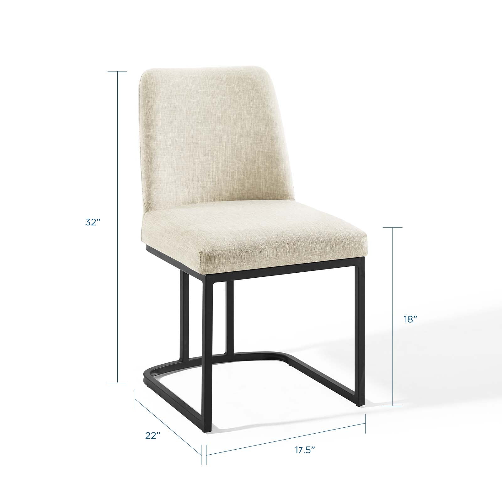 Amplify Sled Base Upholstered Fabric Dining Side Chair - East Shore Modern Home Furnishings