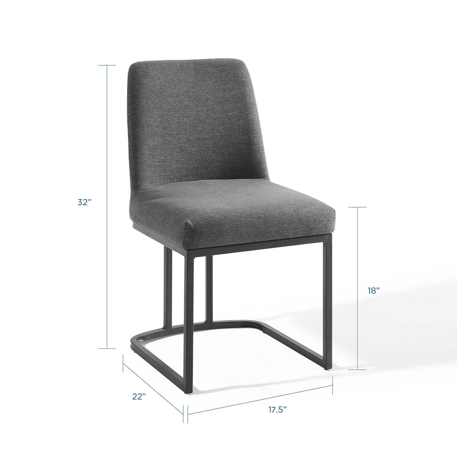 Amplify Sled Base Upholstered Fabric Dining Side Chair - East Shore Modern Home Furnishings