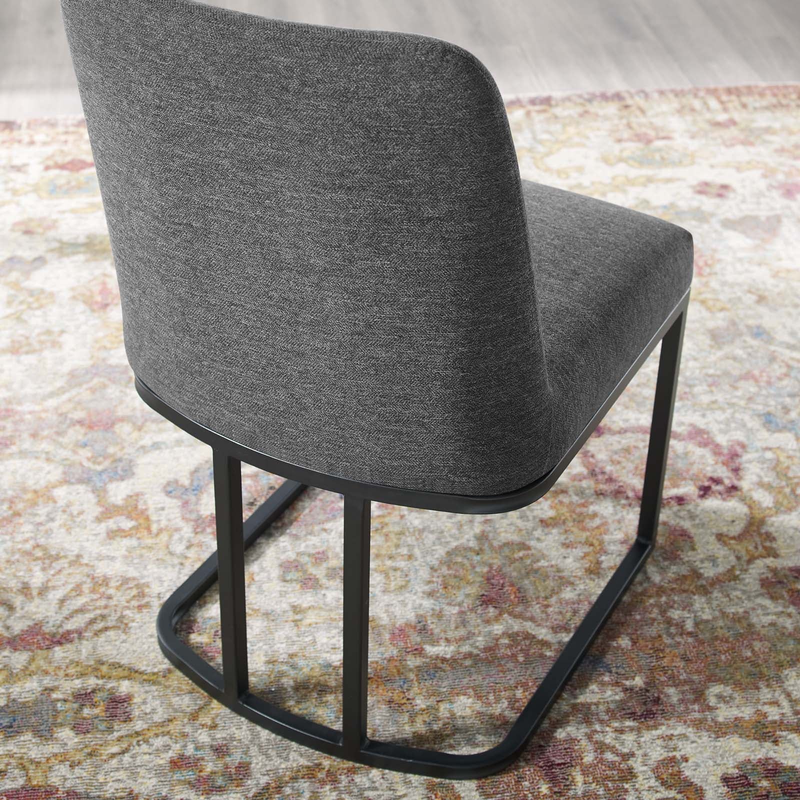 Amplify Sled Base Upholstered Fabric Dining Side Chair - East Shore Modern Home Furnishings