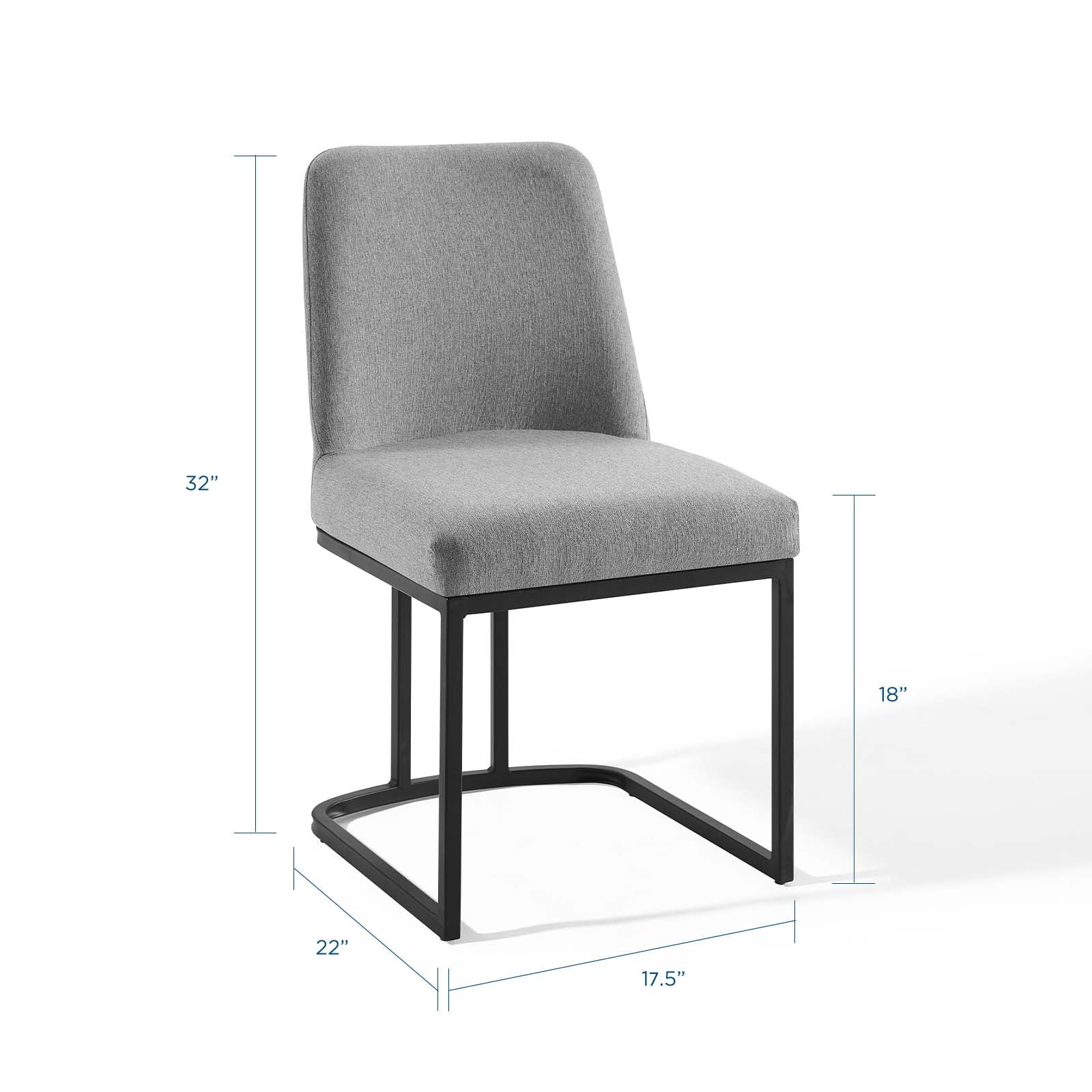 Amplify Sled Base Upholstered Fabric Dining Side Chair - East Shore Modern Home Furnishings