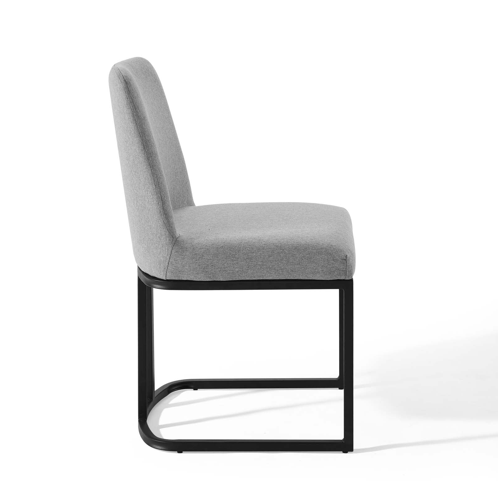 Amplify Sled Base Upholstered Fabric Dining Side Chair - East Shore Modern Home Furnishings
