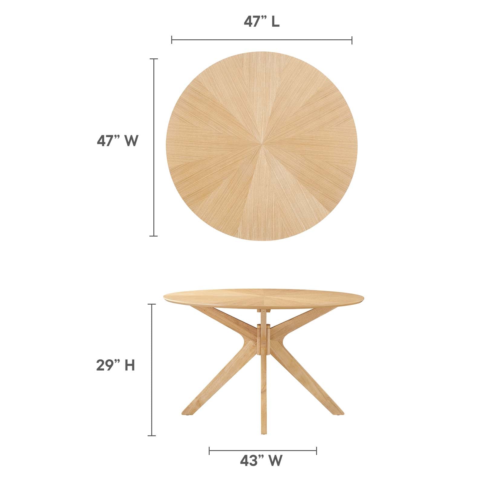 Crossroads 47" Round Wood Dining Table - East Shore Modern Home Furnishings
