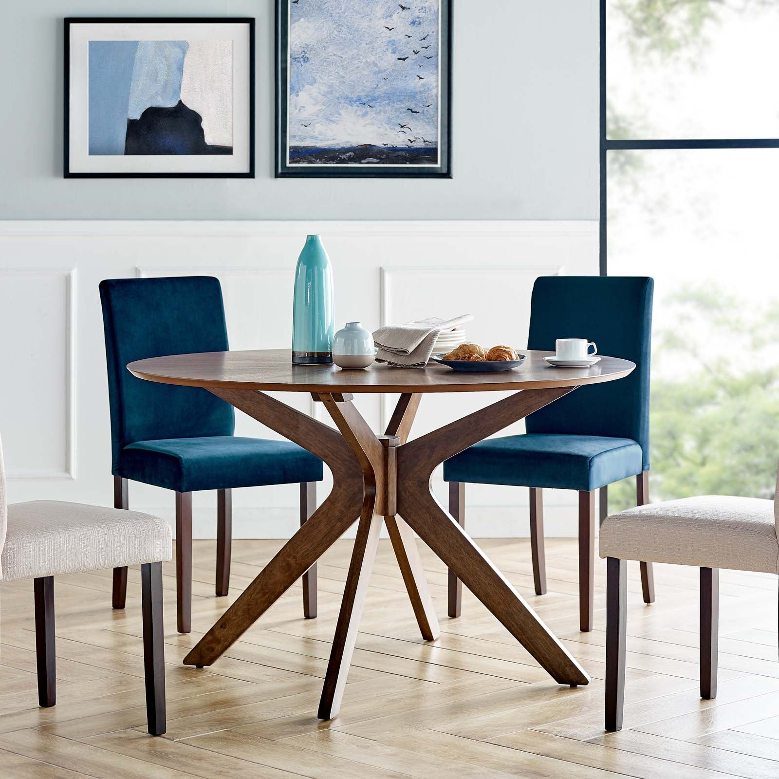 Crossroads 47" Round Wood Dining Table - East Shore Modern Home Furnishings