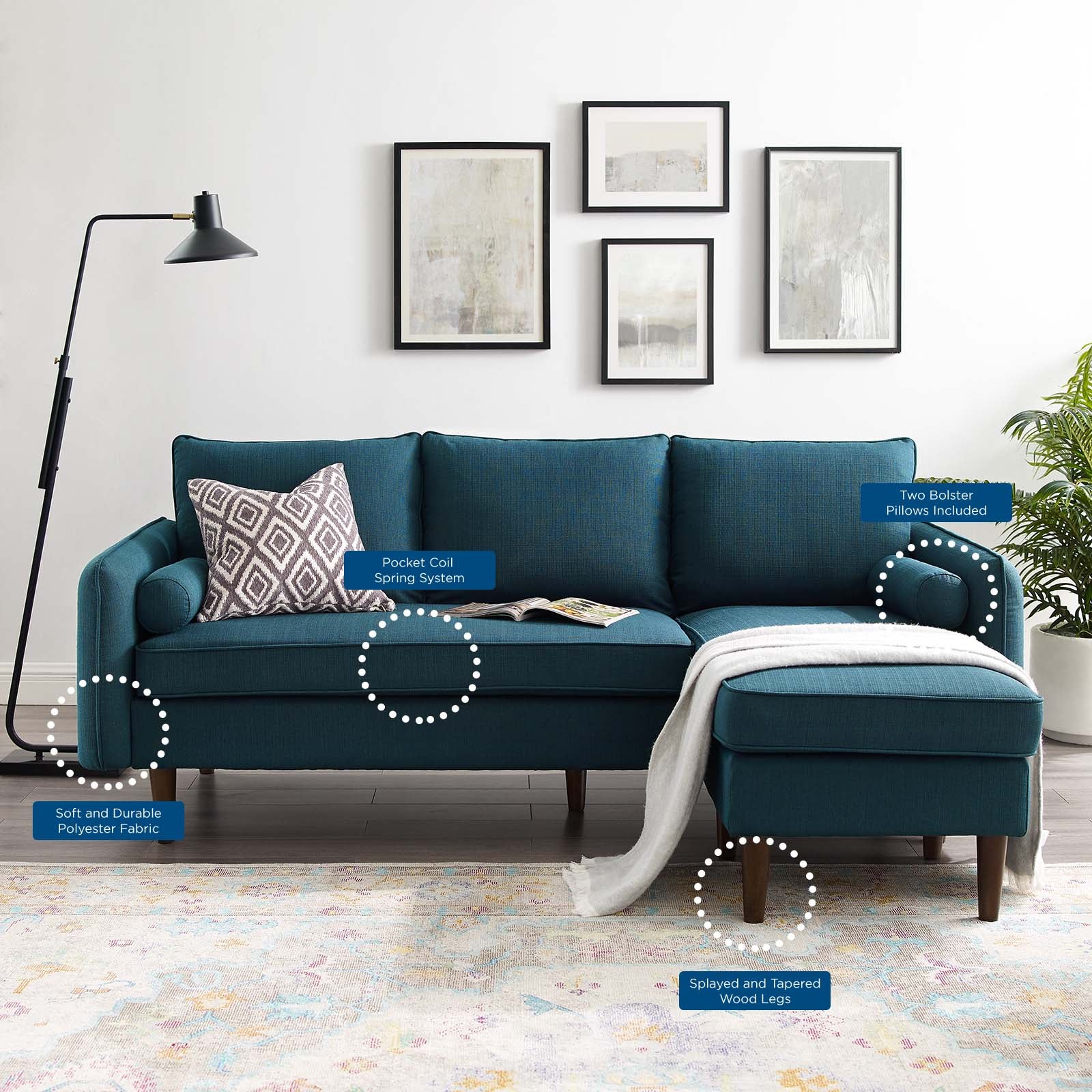 Revive Upholstered Convertible Sectional Sofa