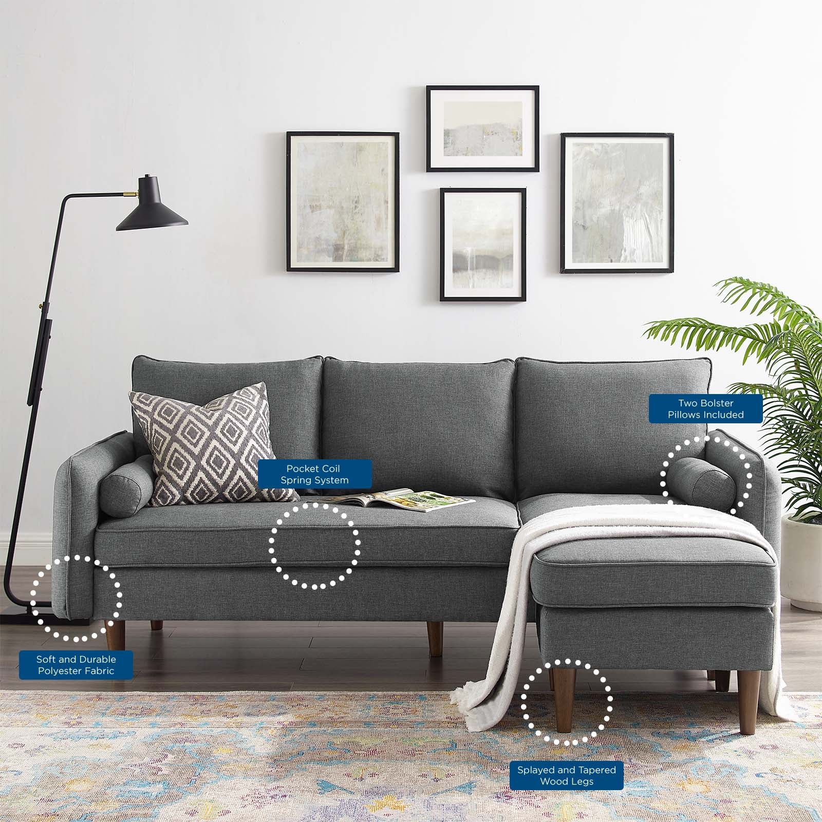 Revive Upholstered Convertible Sectional Sofa