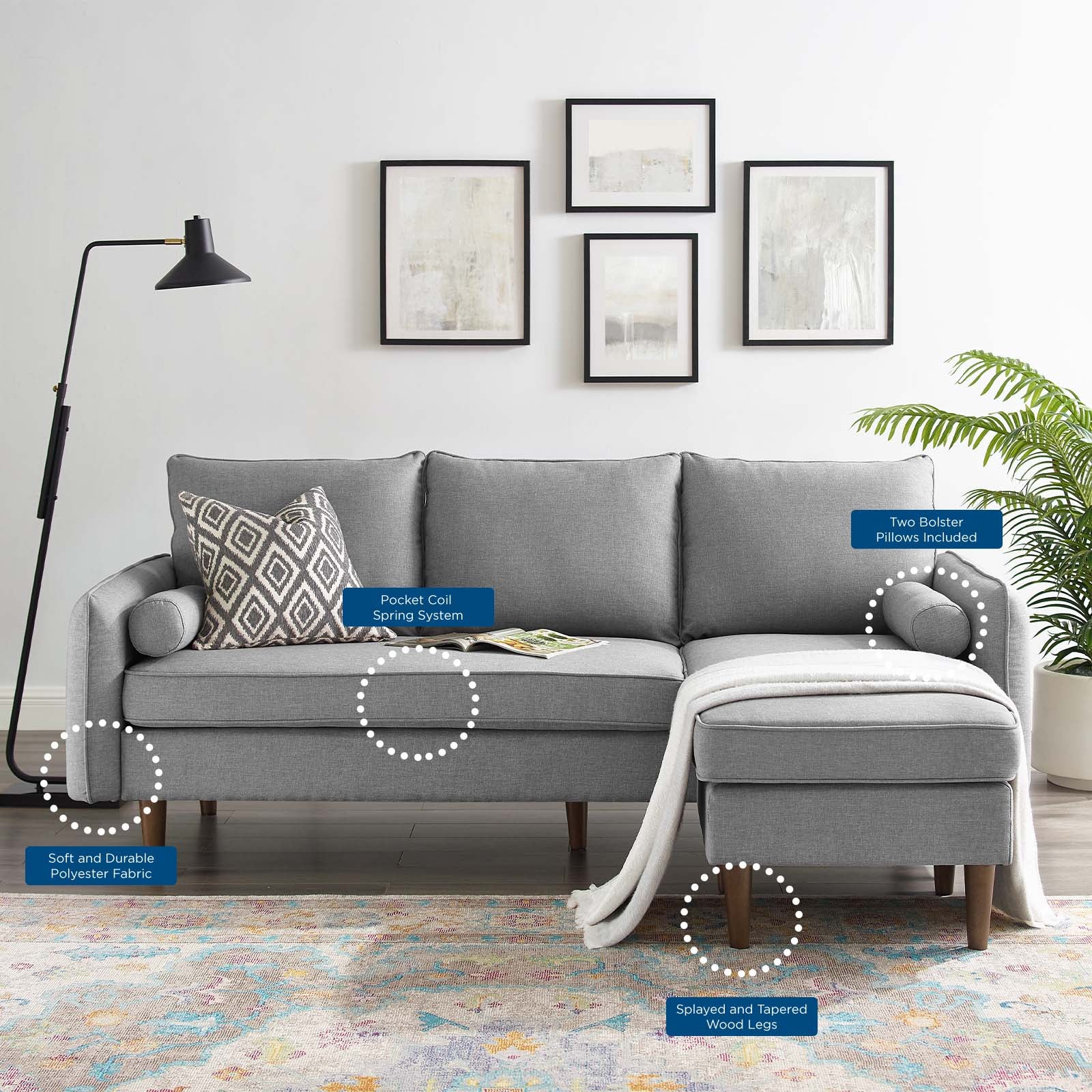 Revive Upholstered Convertible Sectional Sofa