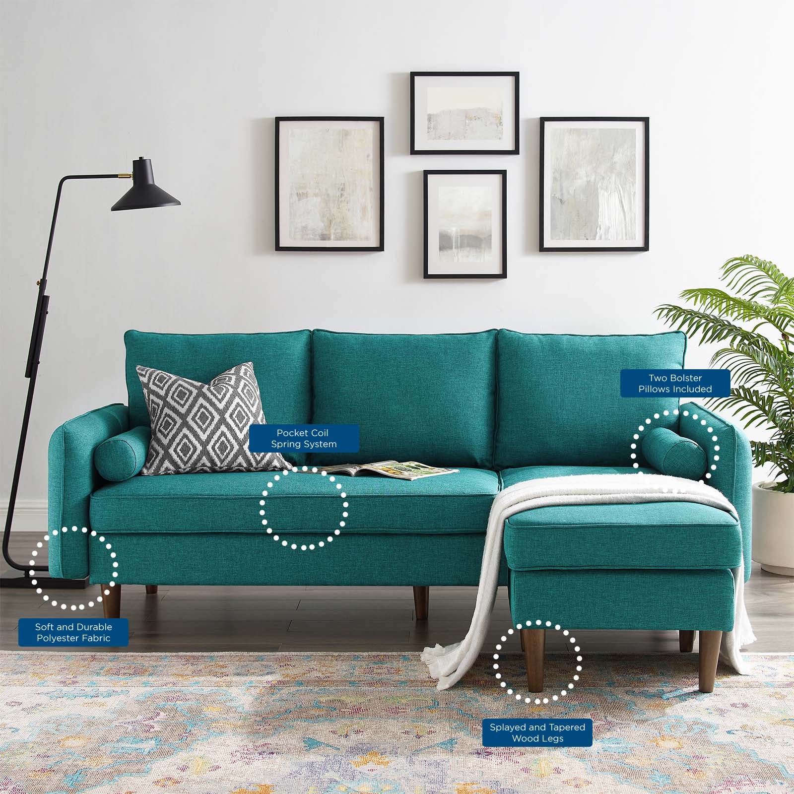 Revive Upholstered Convertible Sectional Sofa