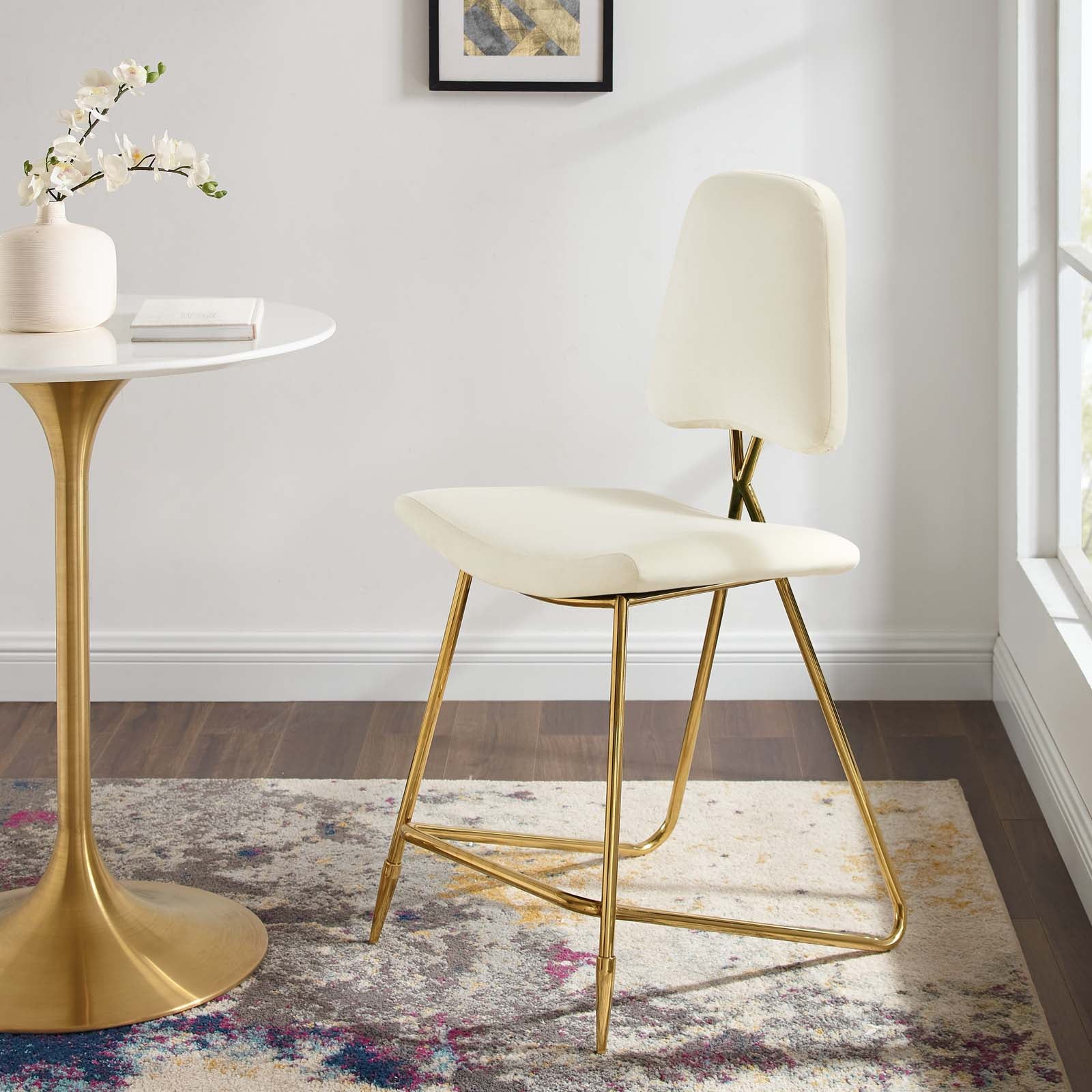 Ponder Performance Velvet Counter Stool
