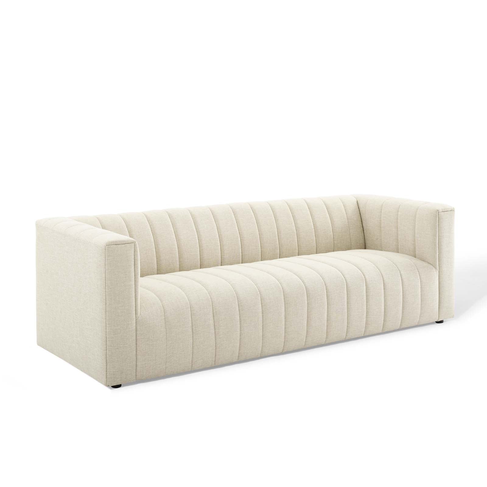 Reflection Channel Tufted Upholstered Fabric Sofa - East Shore Modern Home Furnishings