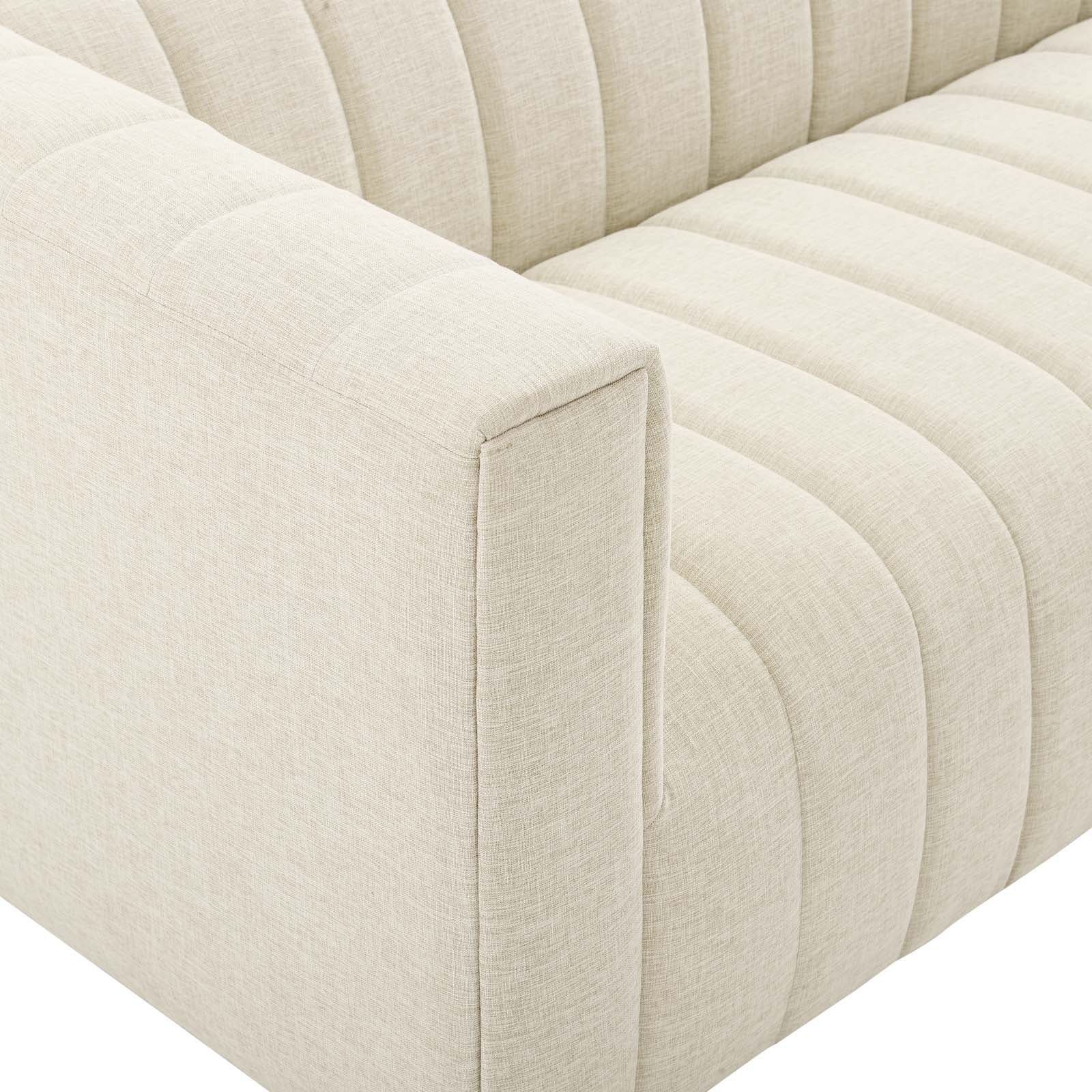 Reflection Channel Tufted Upholstered Fabric Sofa - East Shore Modern Home Furnishings