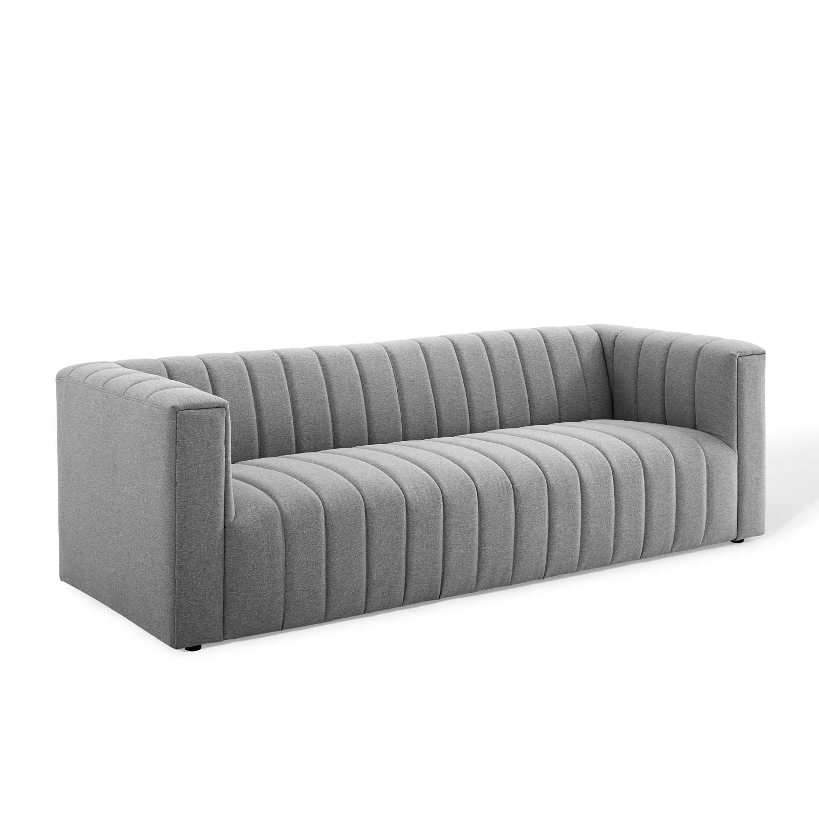 Reflection Channel Tufted Upholstered Fabric Sofa - East Shore Modern Home Furnishings