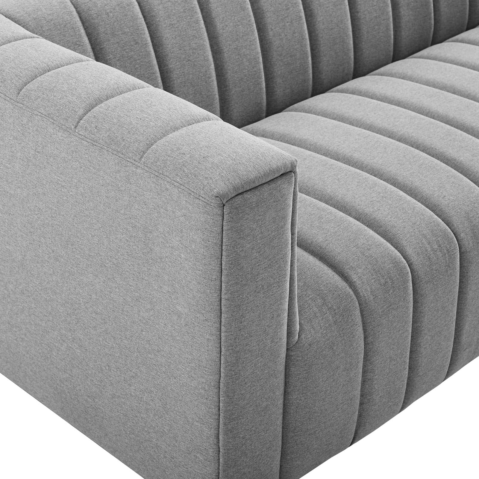 Reflection Channel Tufted Upholstered Fabric Sofa - East Shore Modern Home Furnishings