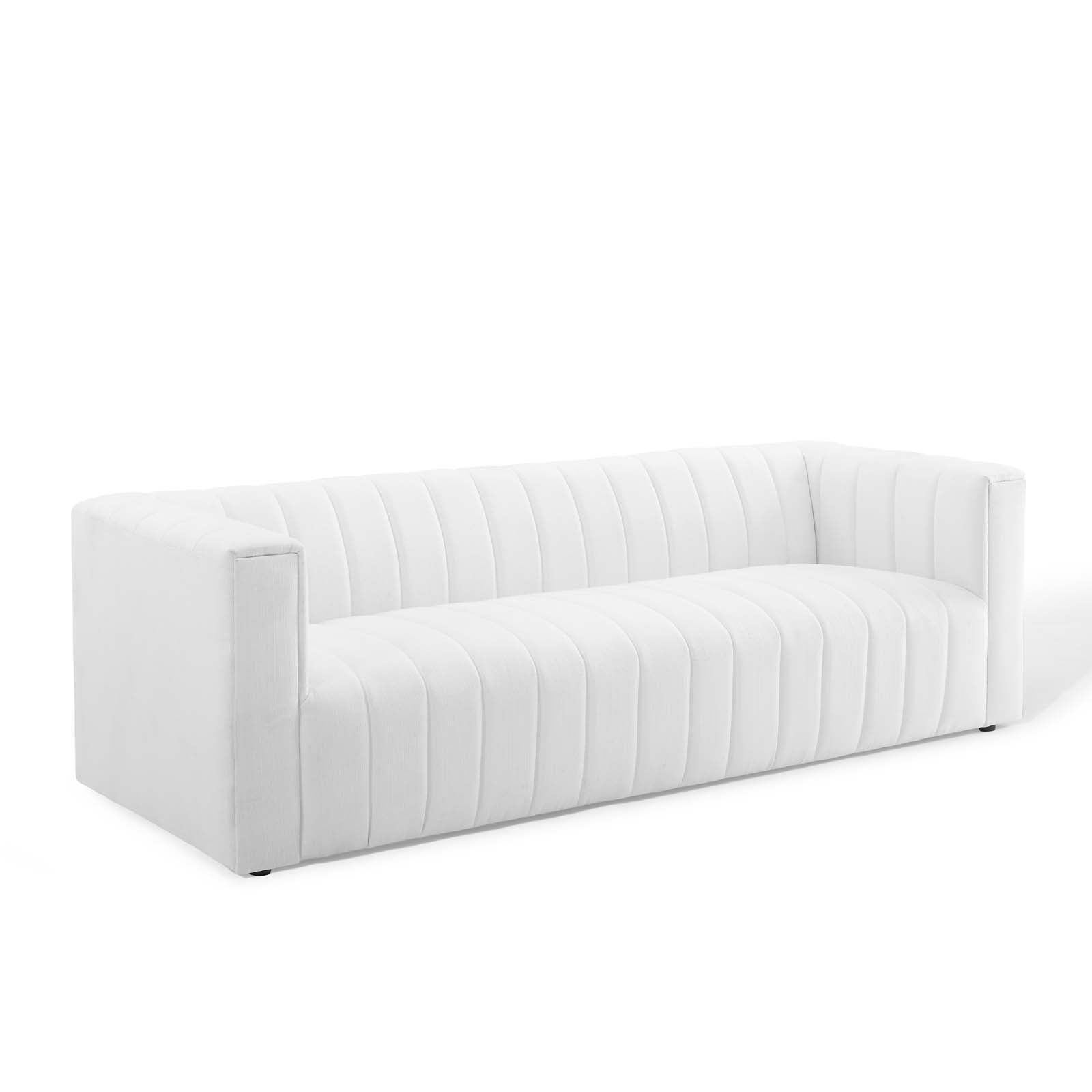 Reflection Channel Tufted Upholstered Fabric Sofa - East Shore Modern Home Furnishings