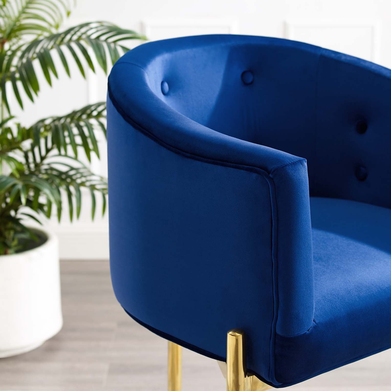 Savour Tufted Performance Velvet Counter Stool
