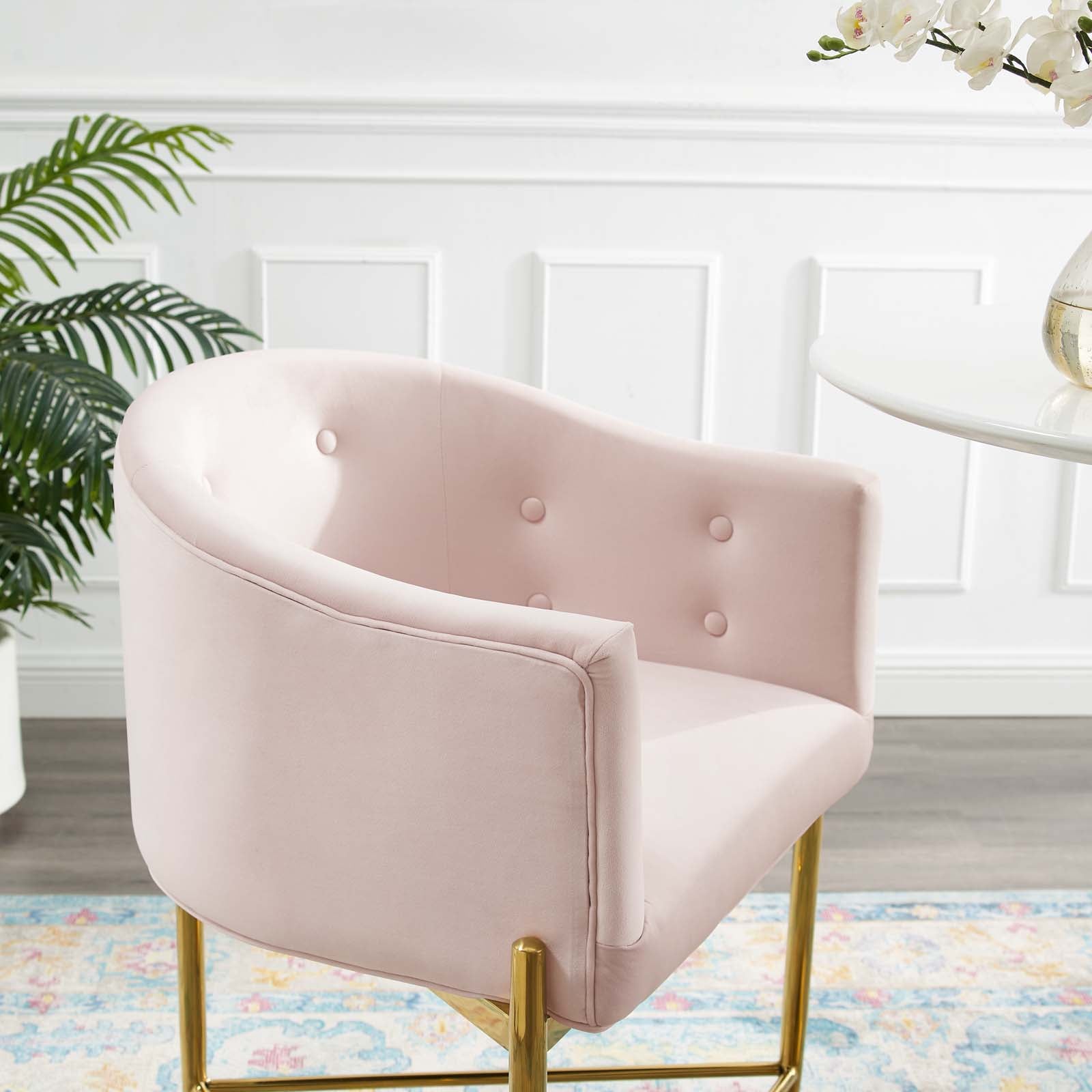 Savour Tufted Performance Velvet Counter Stool