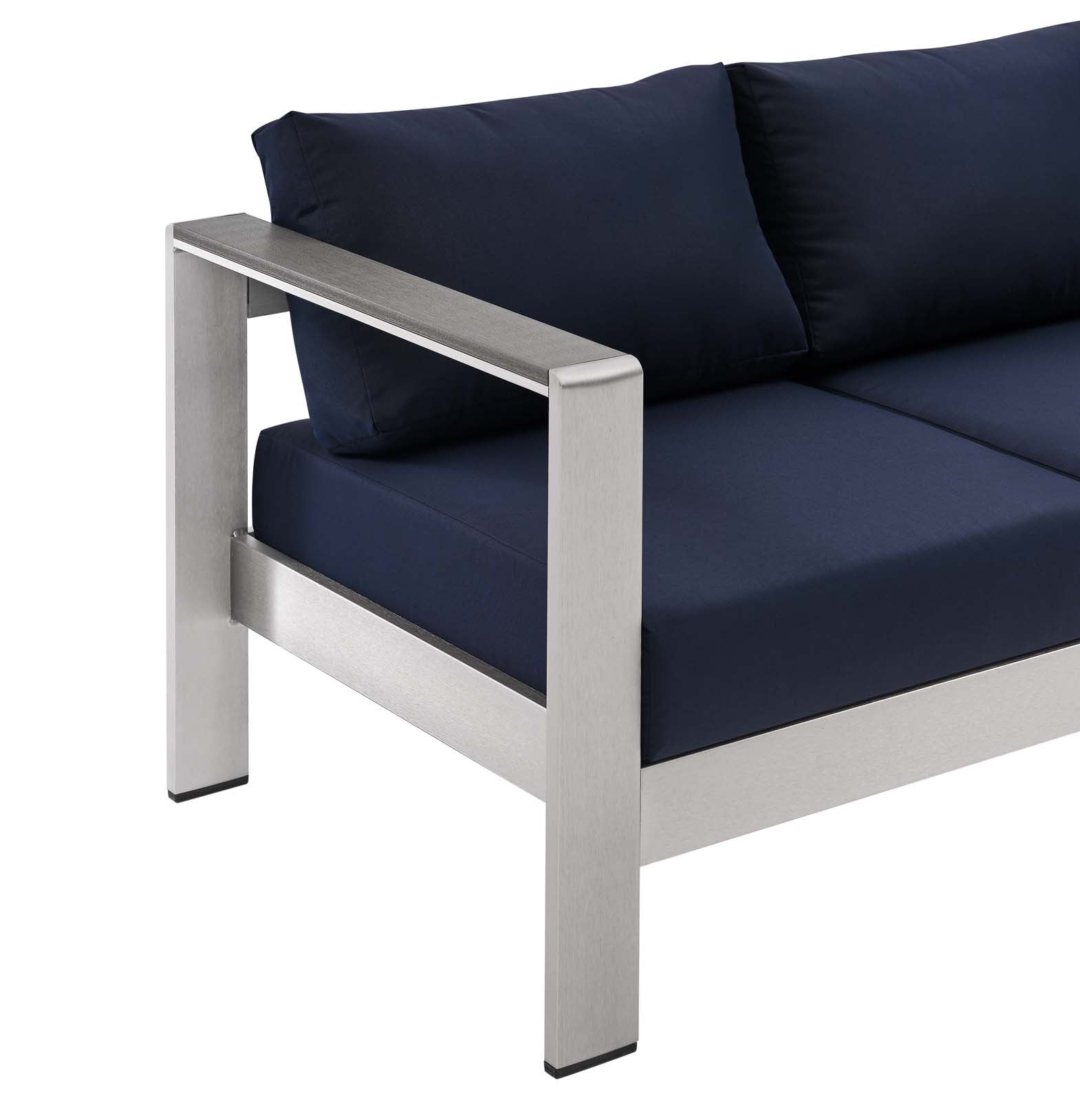 Shore Outdoor Patio Aluminum Sofa - East Shore Modern Home Furnishings