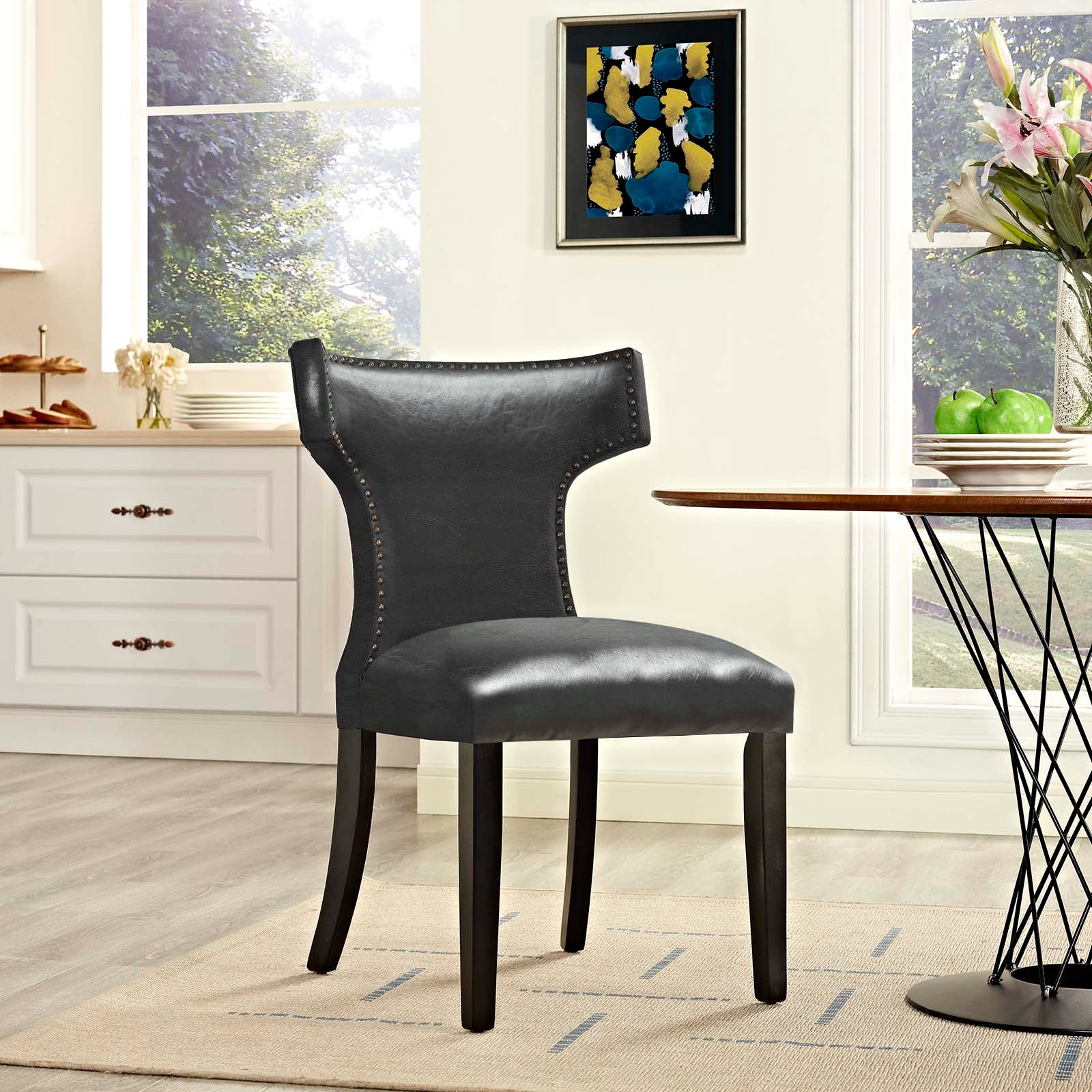 Curve Vinyl Dining Chair - East Shore Modern Home Furnishings