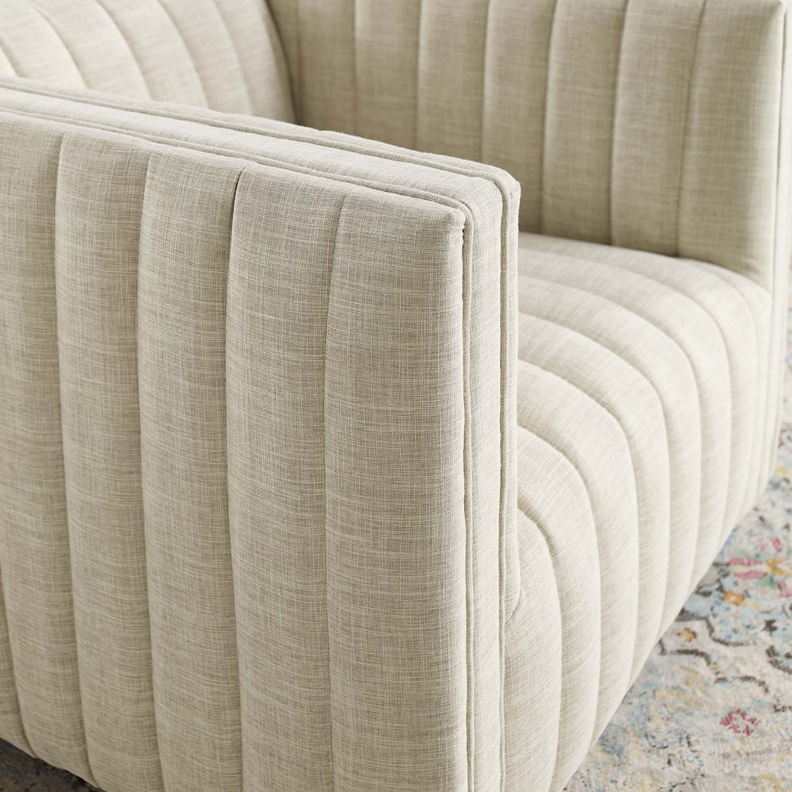 Conjure Tufted Swivel Upholstered Armchair - East Shore Modern Home Furnishings