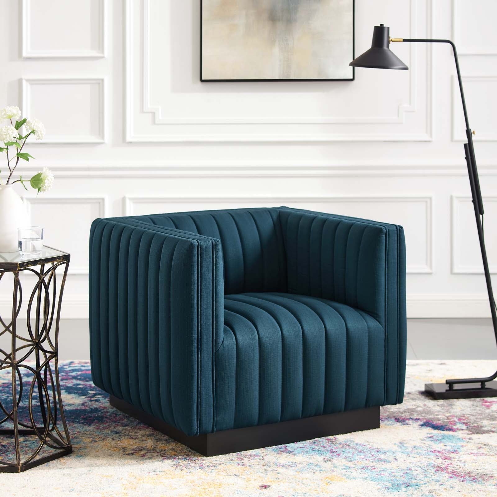 Conjure Tufted Upholstered Fabric Armchair