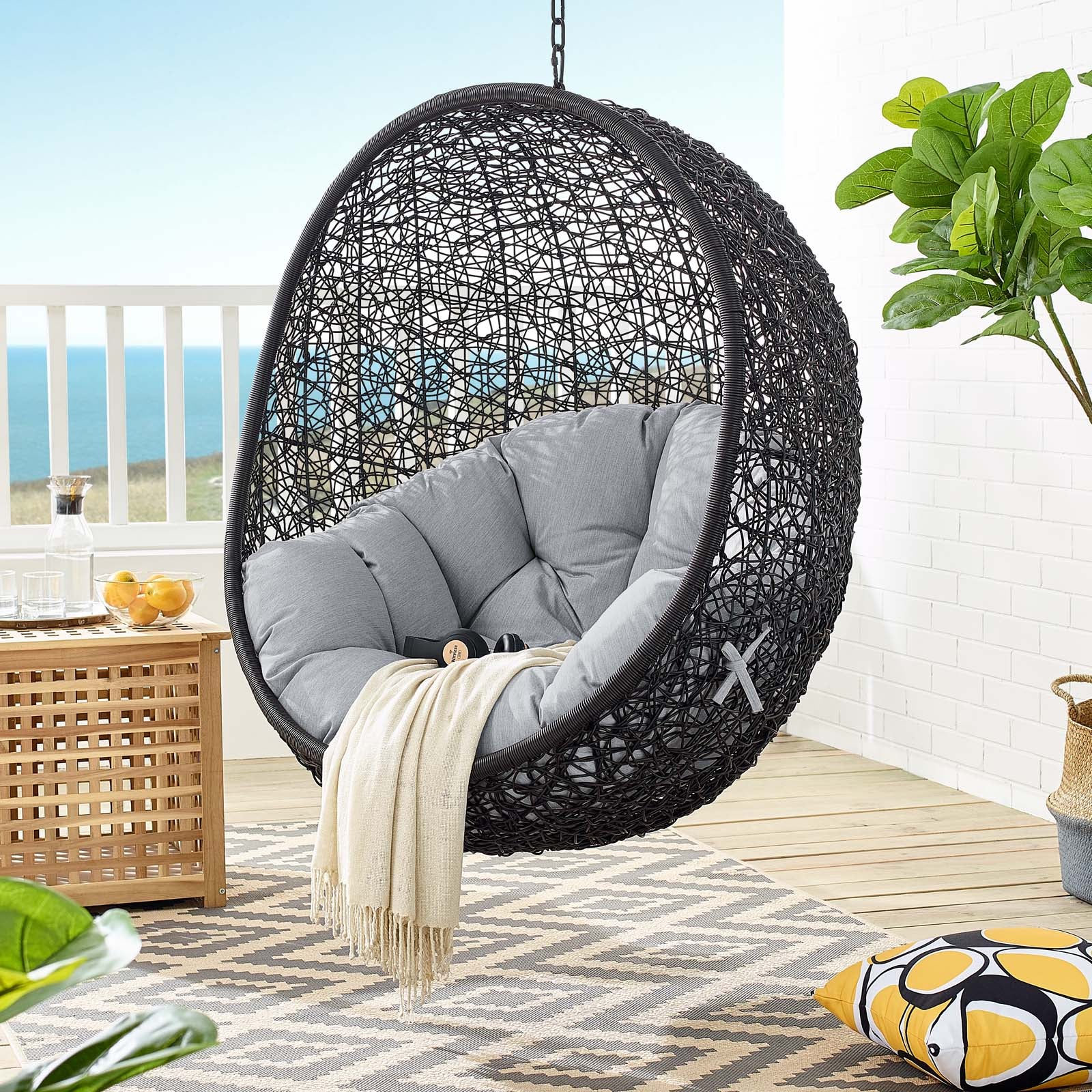 Encase Sunbrella® Swing Outdoor Patio Lounge Chair