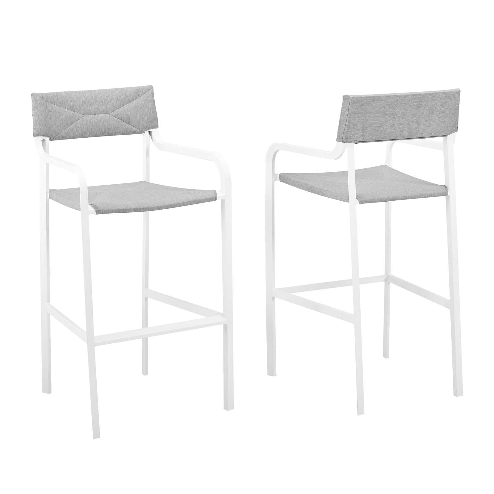 Raleigh Outdoor Patio Aluminum Bar Stool Set of 2 - East Shore Modern Home Furnishings