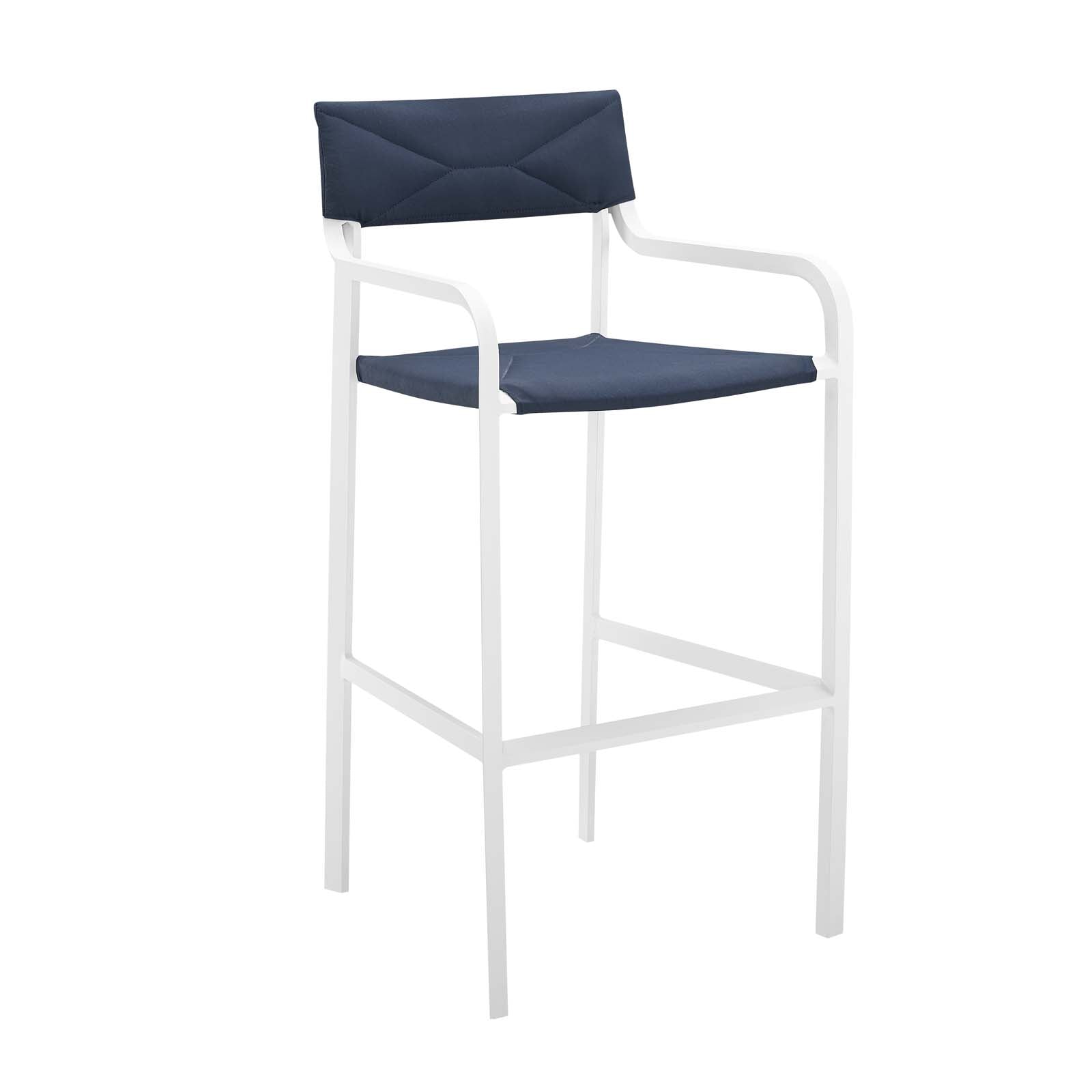 Raleigh Outdoor Patio Aluminum Bar Stool Set of 2 - East Shore Modern Home Furnishings