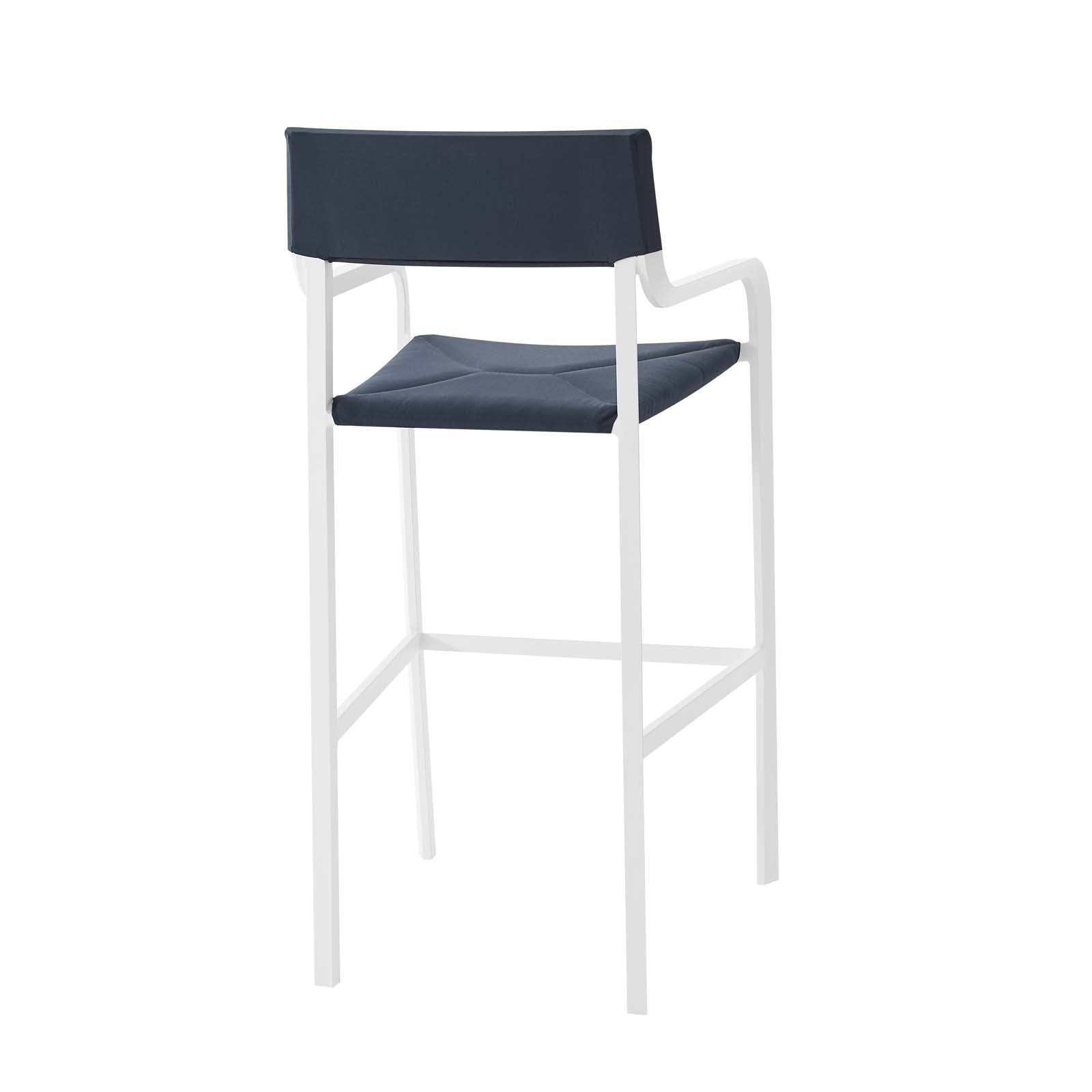 Raleigh Outdoor Patio Aluminum Bar Stool Set of 2 - East Shore Modern Home Furnishings