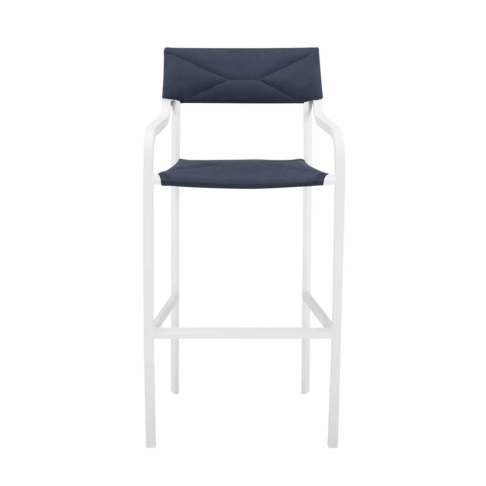 Raleigh Outdoor Patio Aluminum Bar Stool Set of 2 - East Shore Modern Home Furnishings