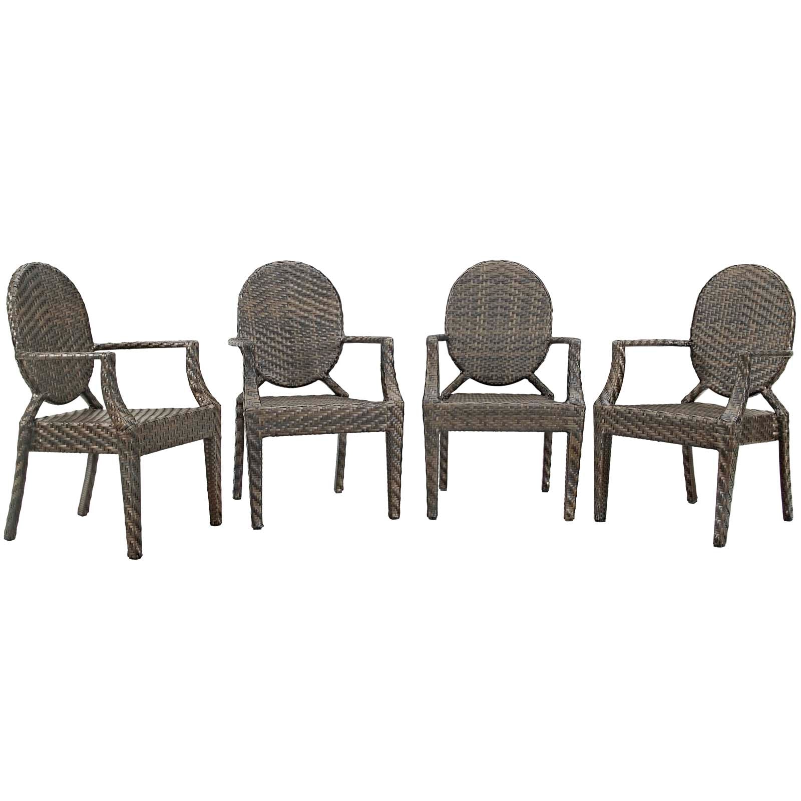 Casper Outdoor Patio Dining Armchair Set of 4 - East Shore Modern Home Furnishings