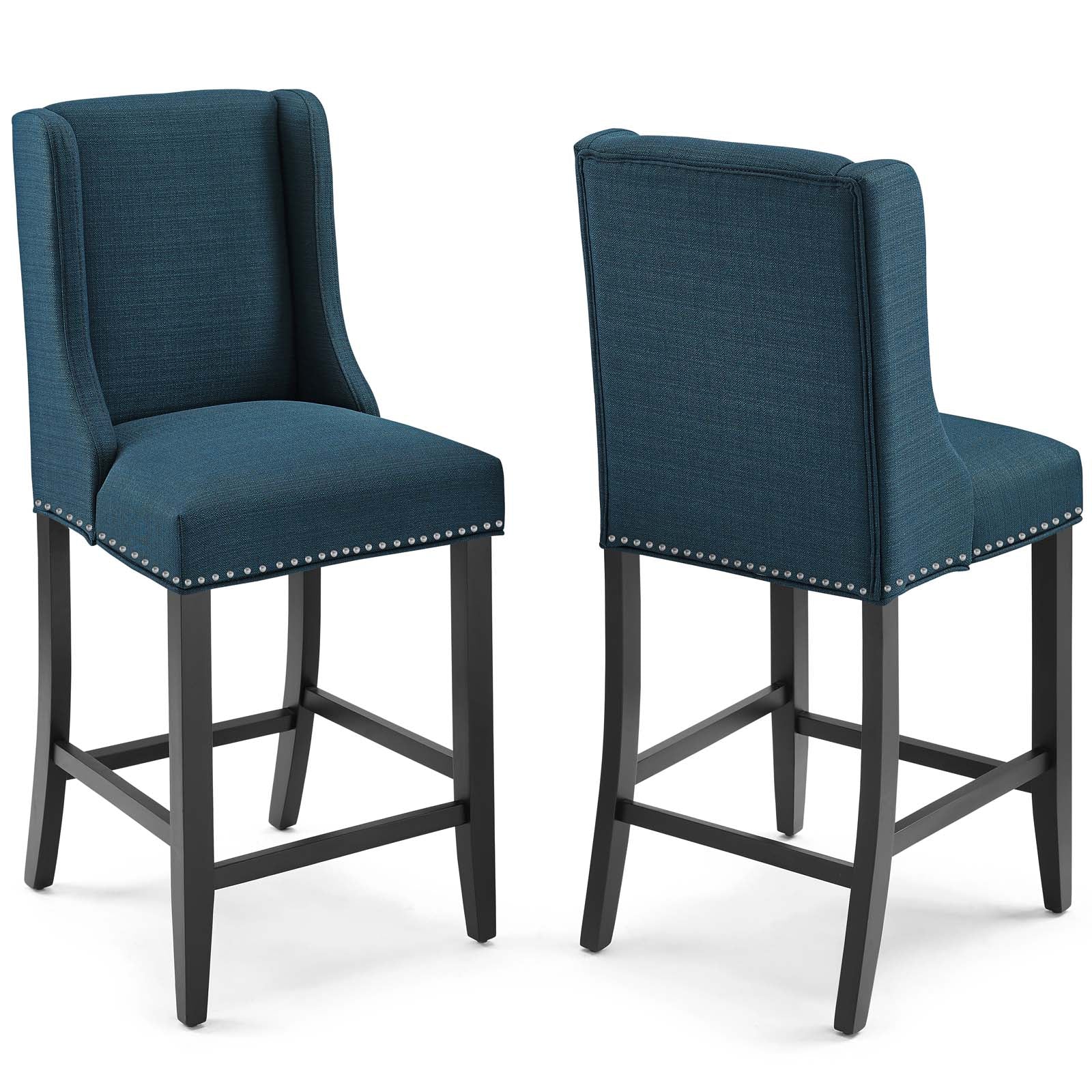 Baron Counter Stool Upholstered Fabric Set of 2 - East Shore Modern Home Furnishings