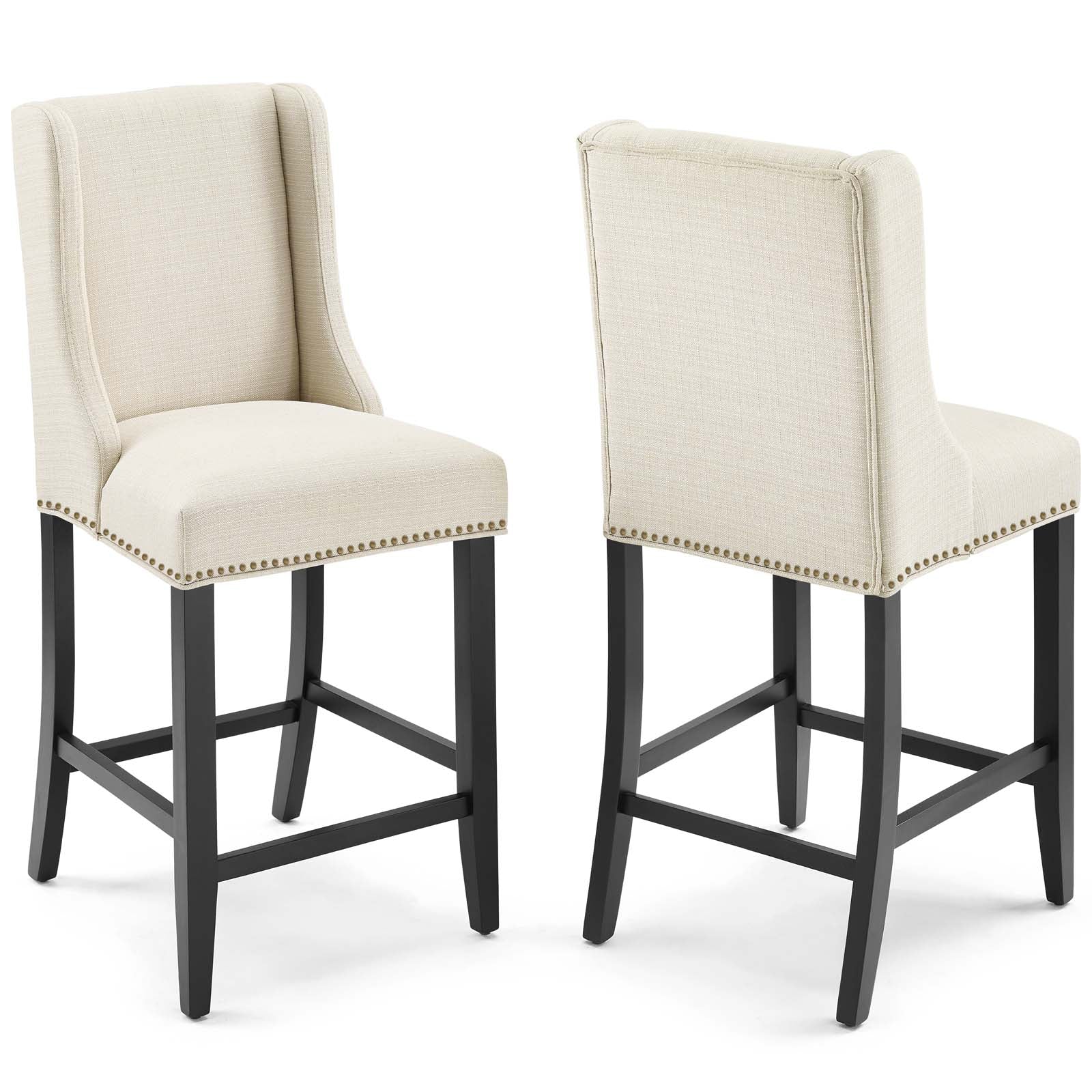 Baron Counter Stool Upholstered Fabric Set of 2 - East Shore Modern Home Furnishings