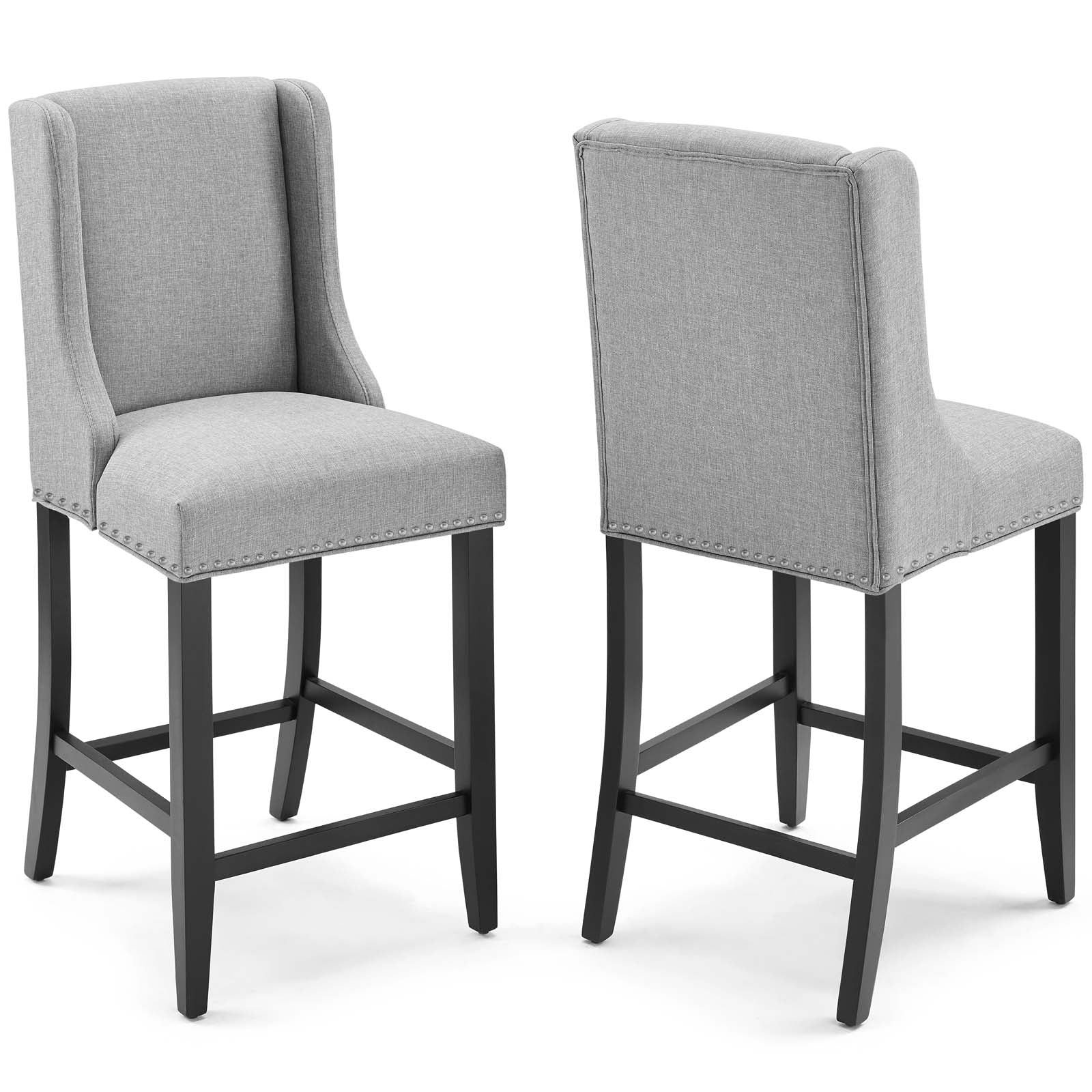 Baron Counter Stool Upholstered Fabric Set of 2 - East Shore Modern Home Furnishings