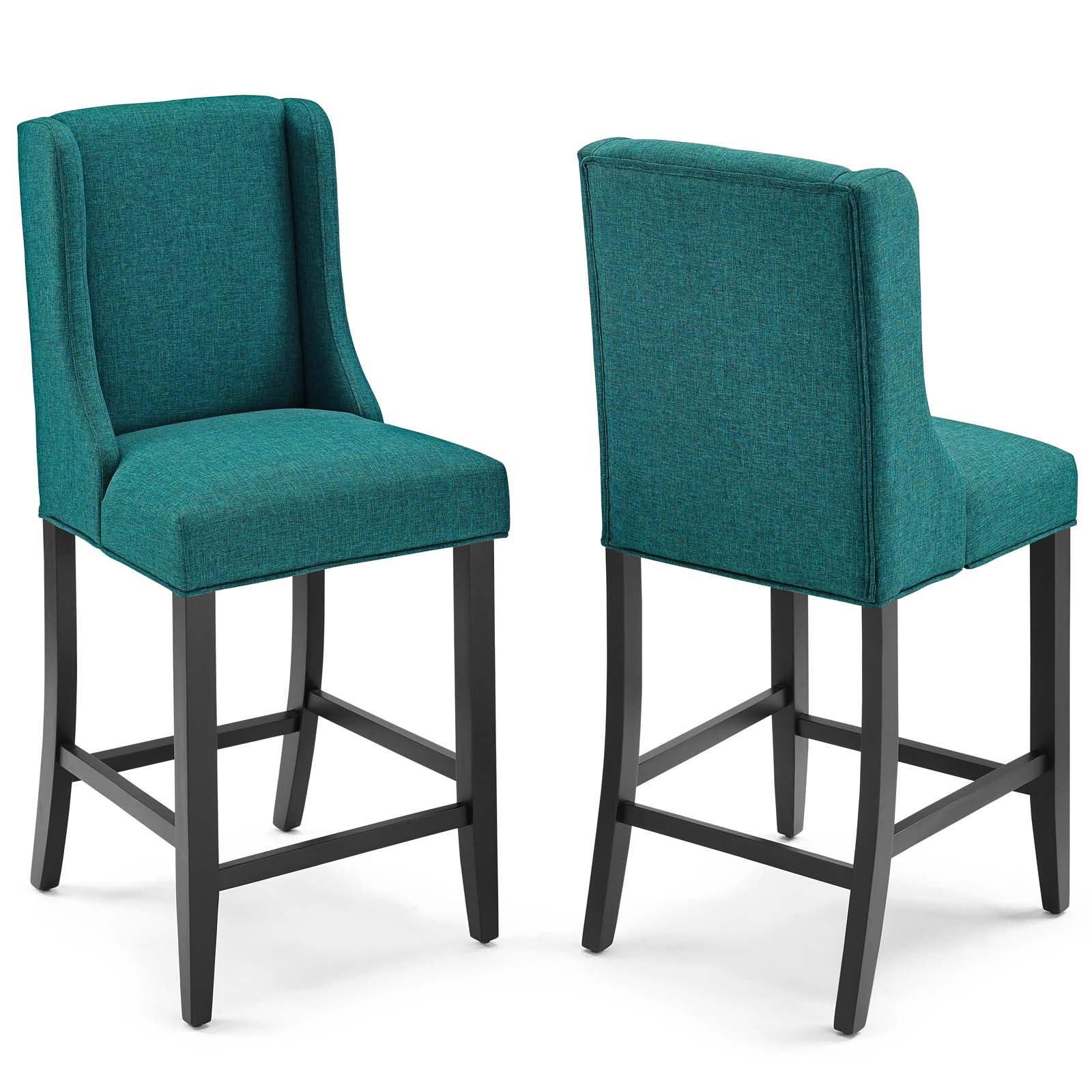 Baron Counter Stool Upholstered Fabric Set of 2 - East Shore Modern Home Furnishings