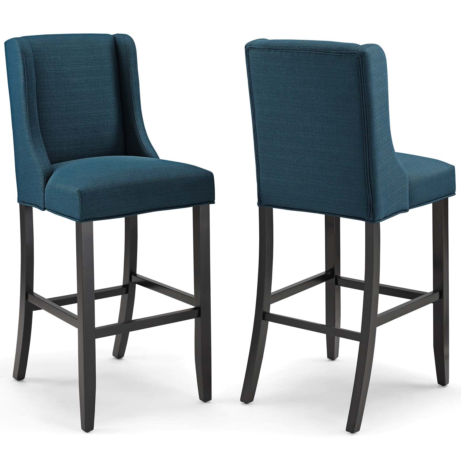 Baron Bar Stool Upholstered Fabric Set of 2 - East Shore Modern Home Furnishings