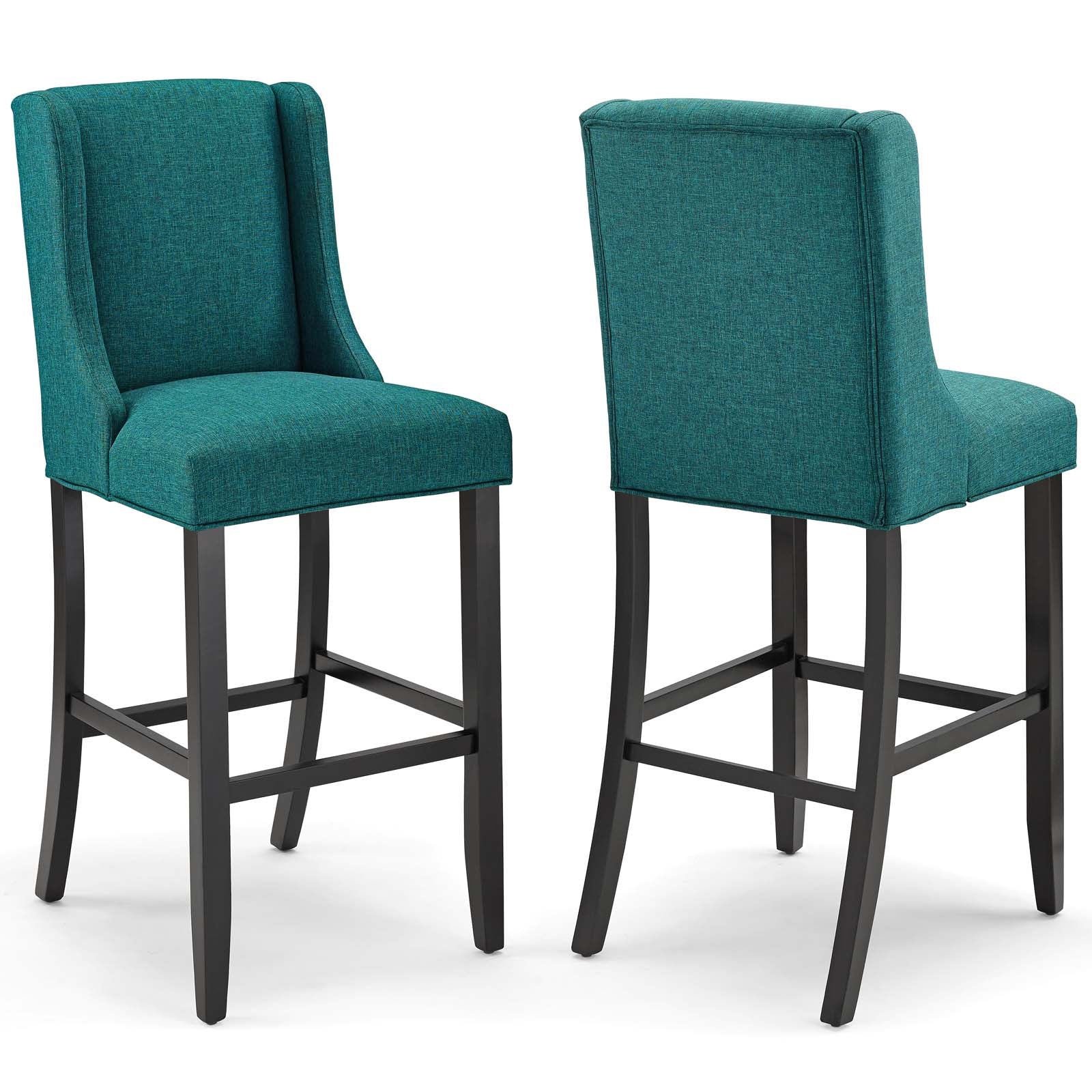 Baron Bar Stool Upholstered Fabric Set of 2 - East Shore Modern Home Furnishings