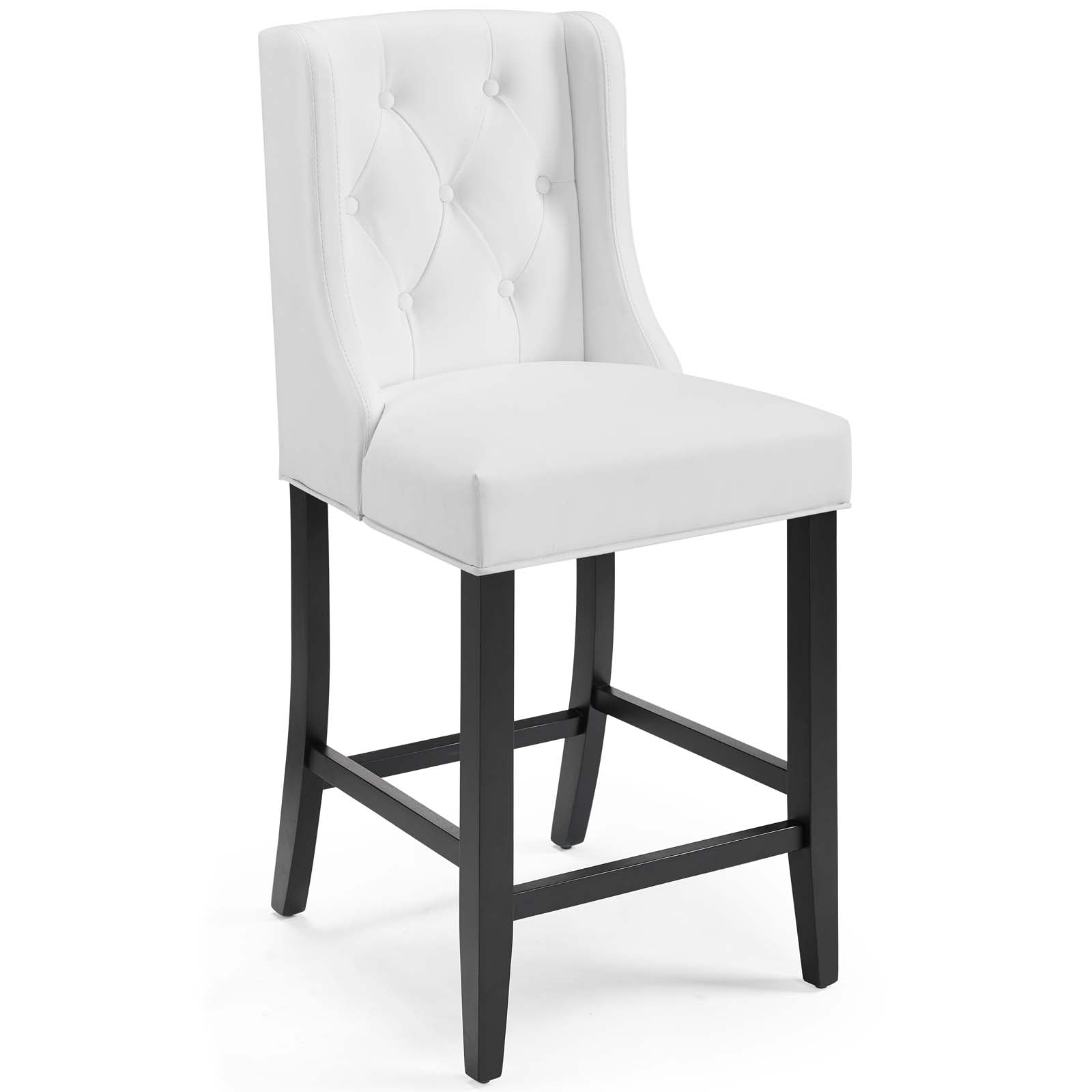 Baronet Counter Bar Stool Faux Leather Set of 2 - East Shore Modern Home Furnishings